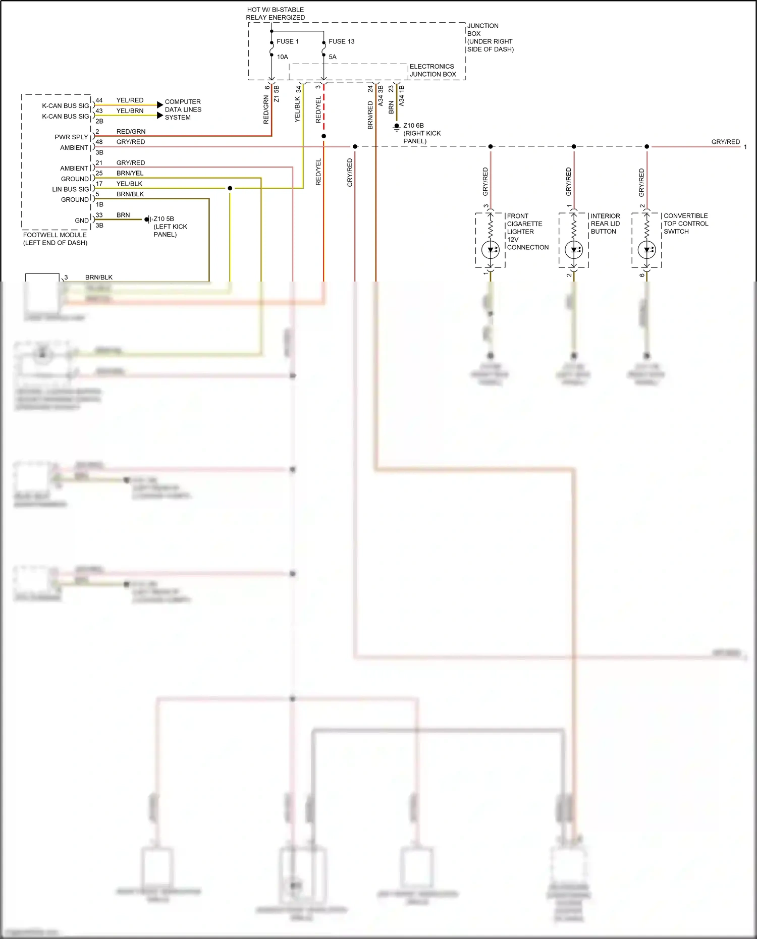Wiring diagram computer data lines system for BMW 6 series F06/F13/F12 facelift (2015-2018) (37 of 84)
