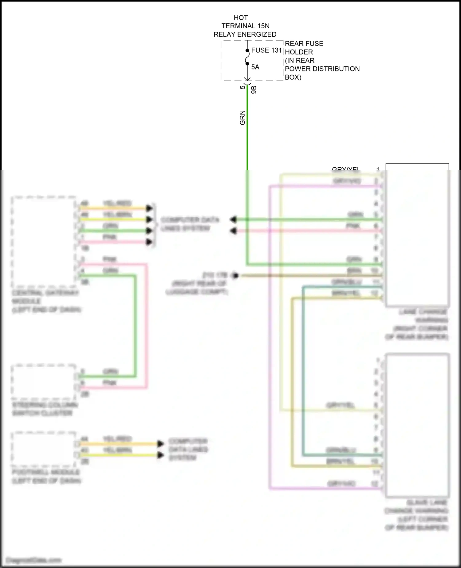 Wiring diagram computer data lines system for BMW 6 series F06/F13/F12 facelift (2015-2018) (66 of 84)