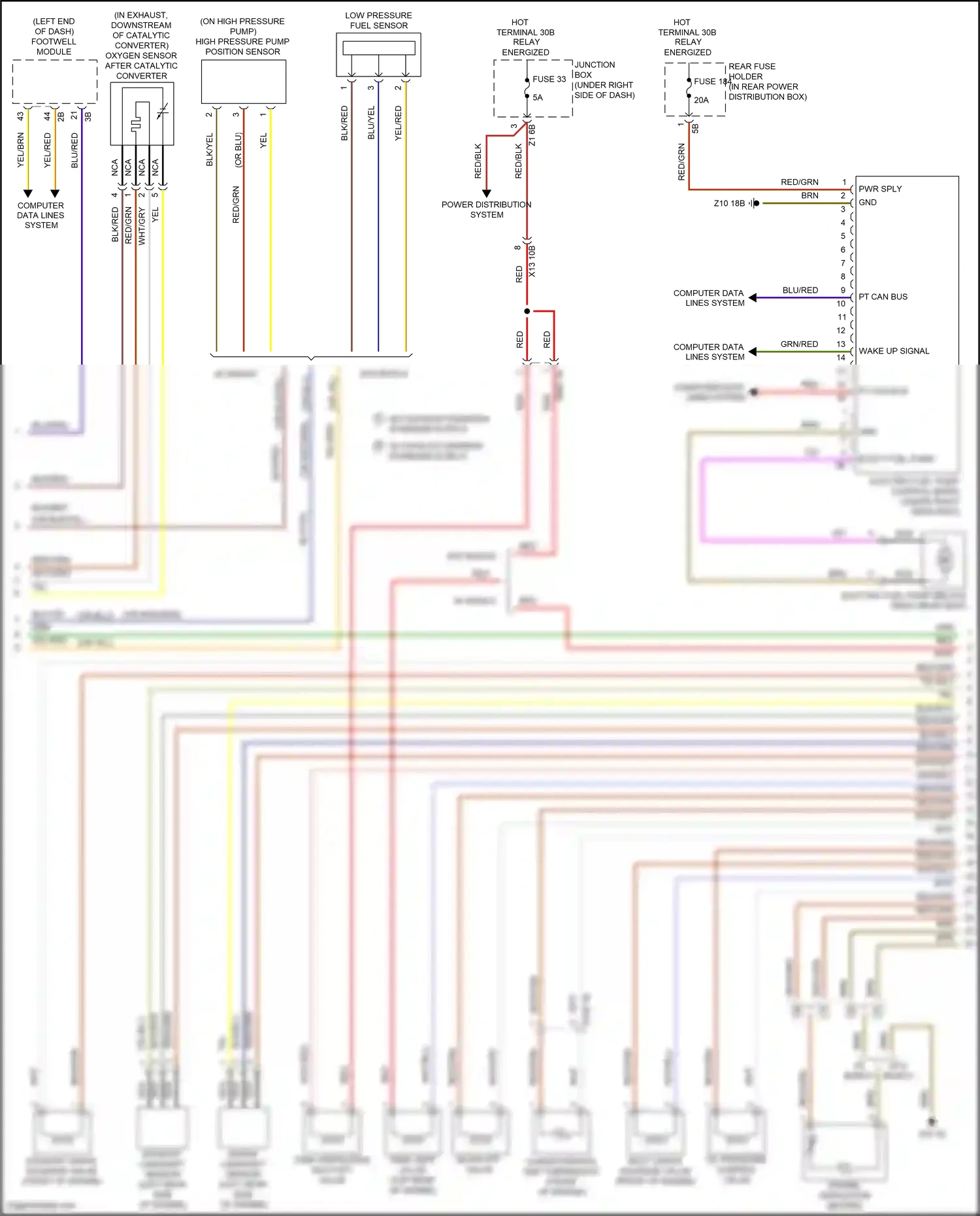 Wiring diagram computer data lines system for BMW 6 series F06/F13/F12 facelift (2015-2018) (79 of 84)