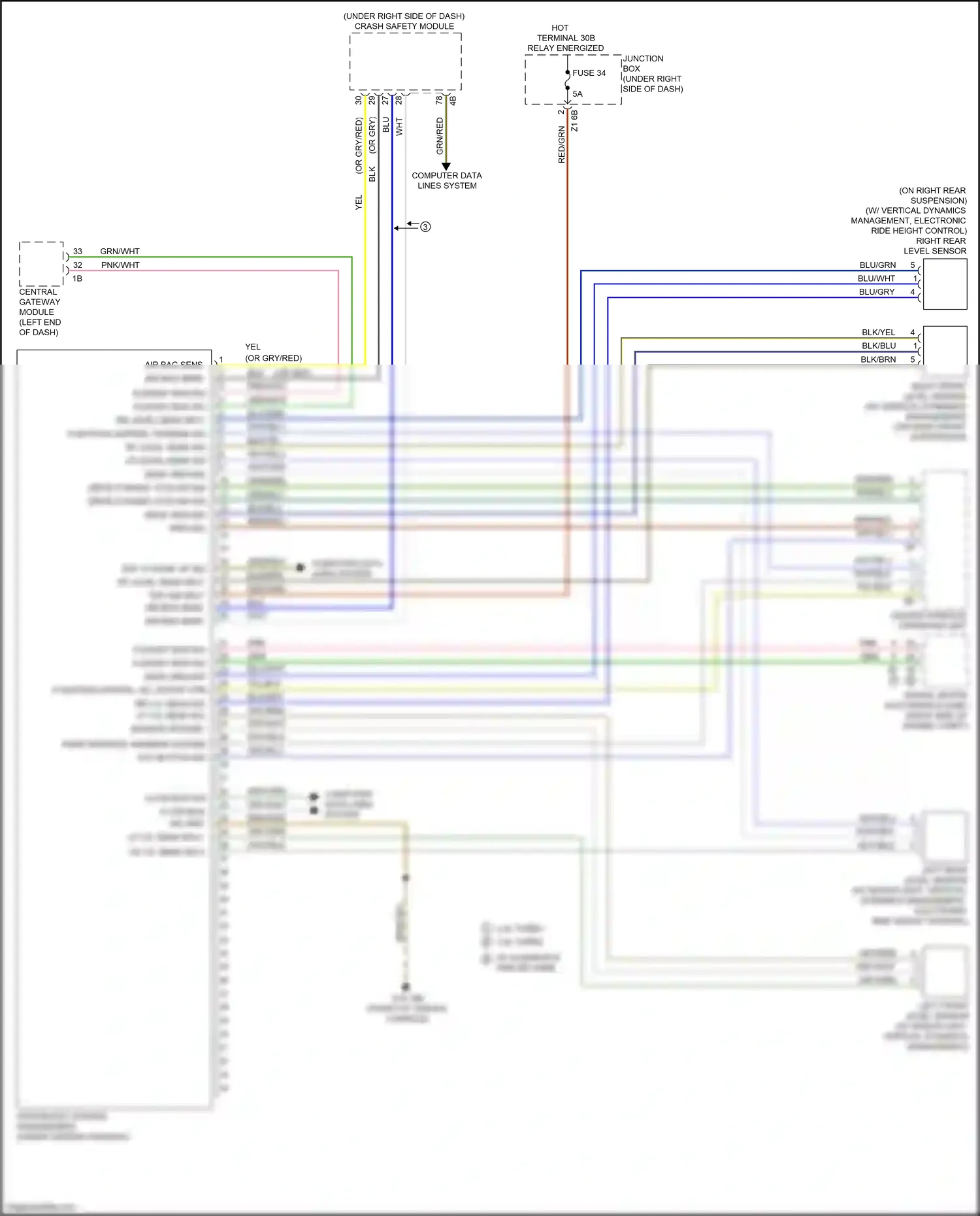 Wiring diagram computer data lines system for BMW 6 series F06/F13/F12 facelift (2015-2018) (31 of 84)