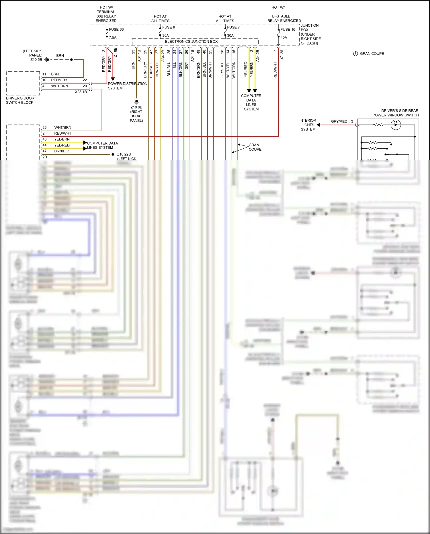 Wiring diagram computer data lines system for BMW 6 series F06/F13/F12 facelift (2015-2018) (76 of 84)