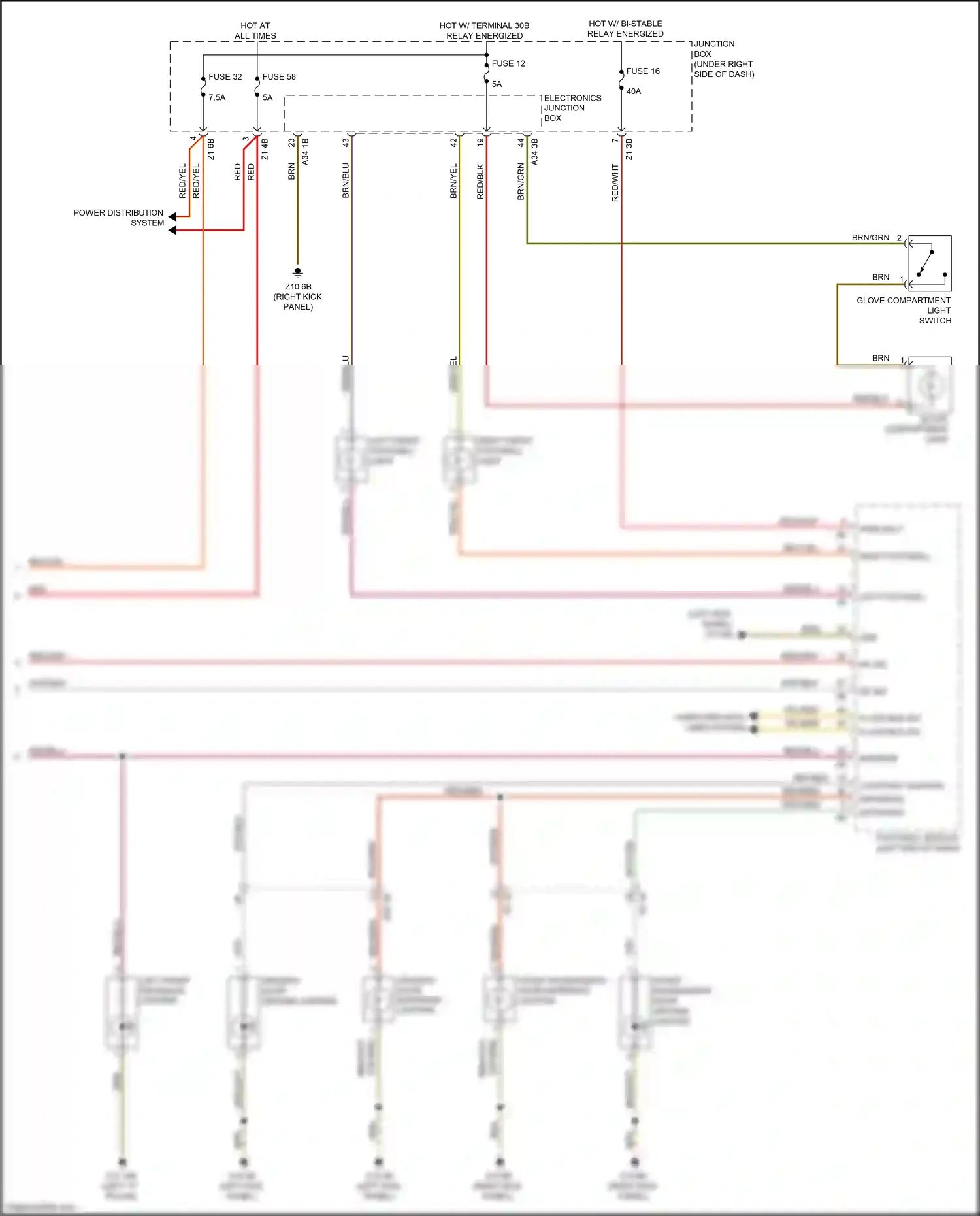 Wiring diagram computer data lines system for BMW 6 series F06/F13/F12 facelift (2015-2018) (36 of 84)