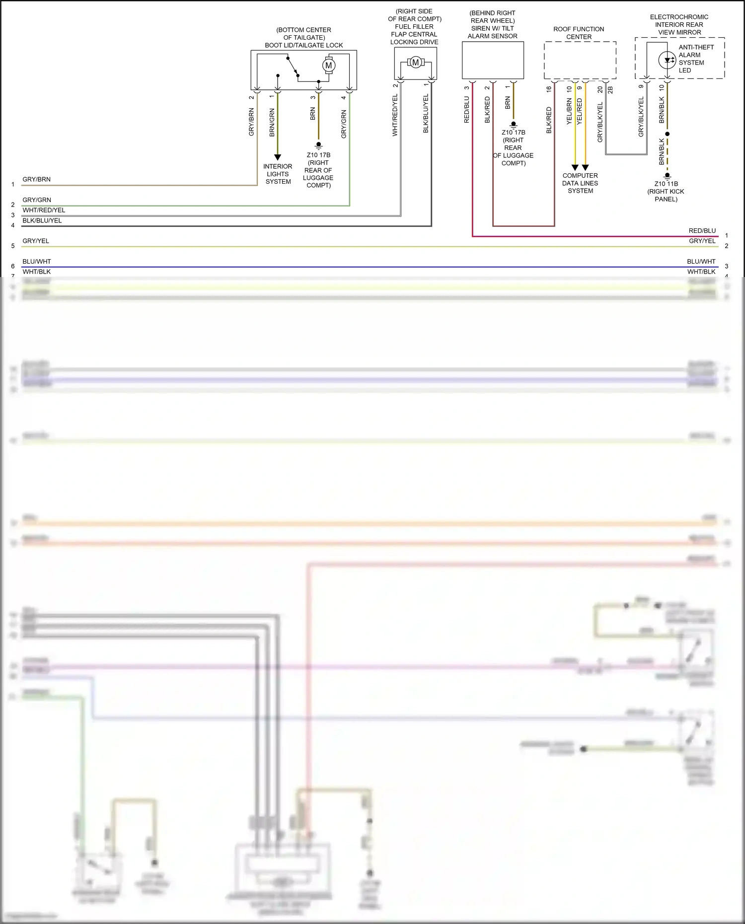 Wiring diagram computer data lines system for BMW 6 series F06/F13/F12 facelift (2015-2018) (14 of 84)