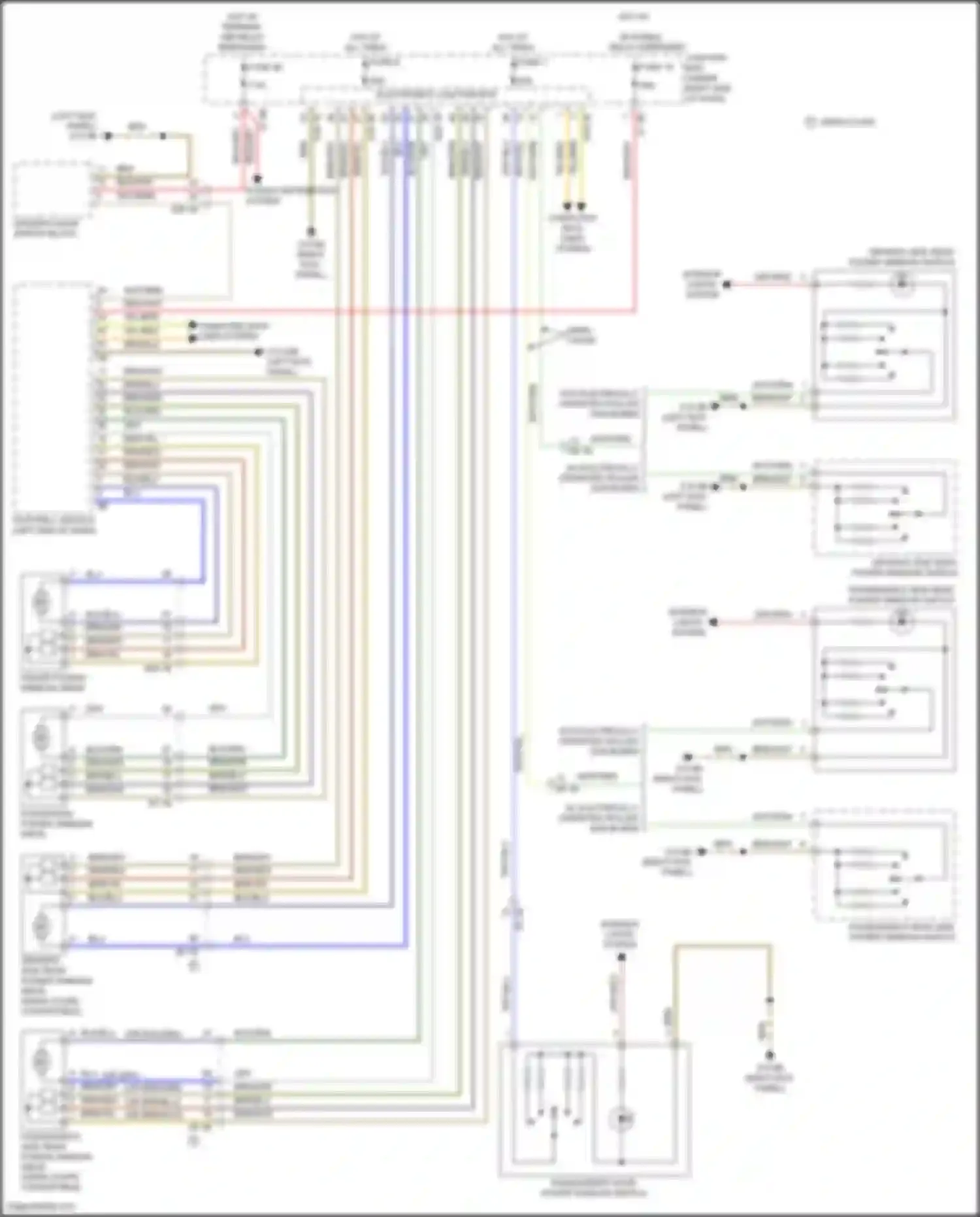 Wiring diagram driver's side rear power window drive for BMW 6 series F06/F13/F12 facelift (2015-2018) (1 of 1)
