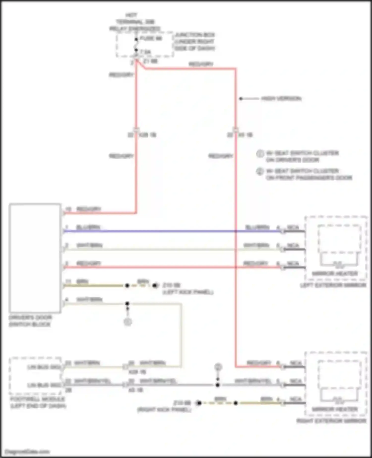 Wiring diagram high version for BMW 6 series F06/F13/F12 facelift (2015-2018) (2 of 2)