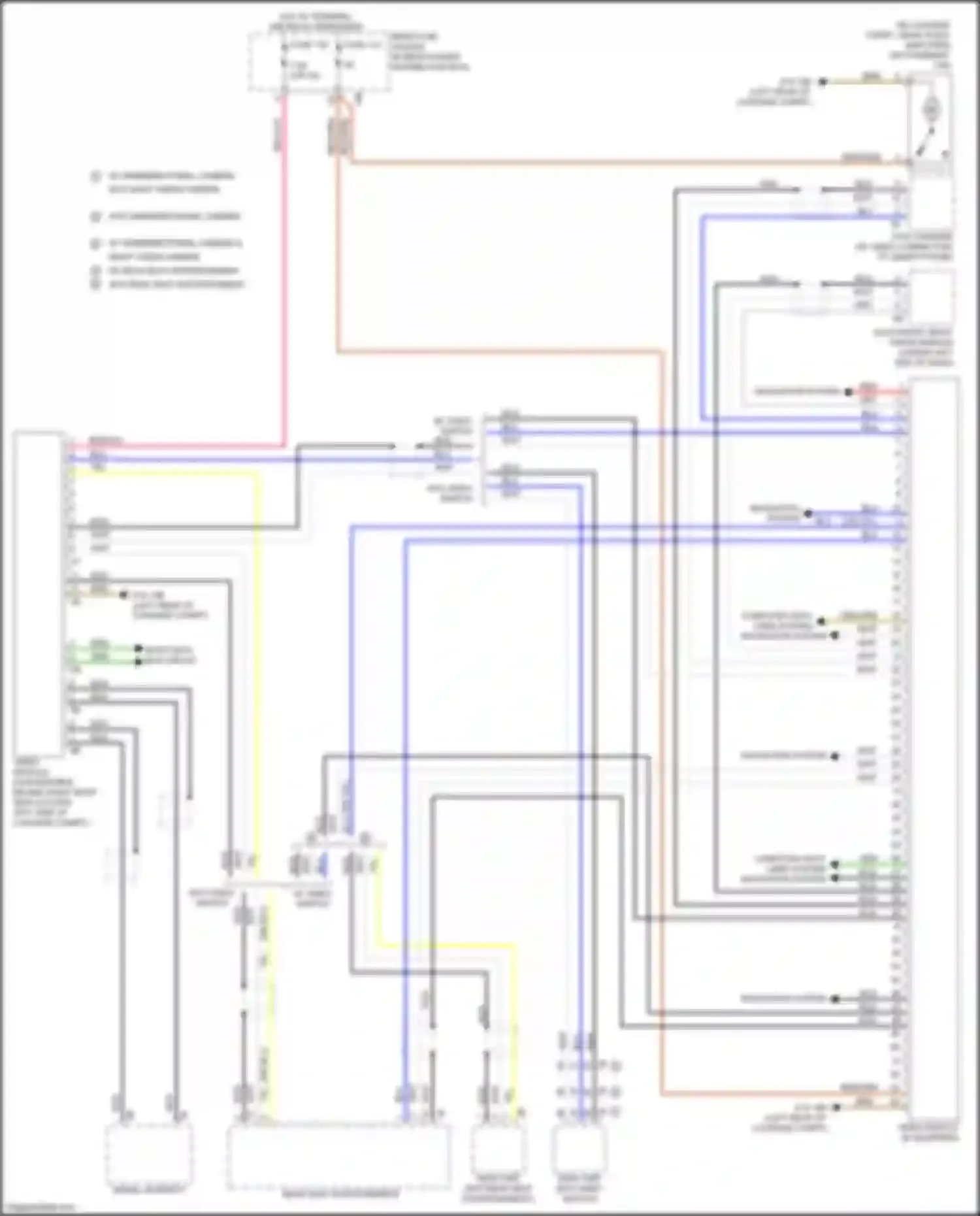 Wiring diagram most data bus circuit for BMW 6 series F06/F13/F12 facelift (2015-2018) (10 of 13)