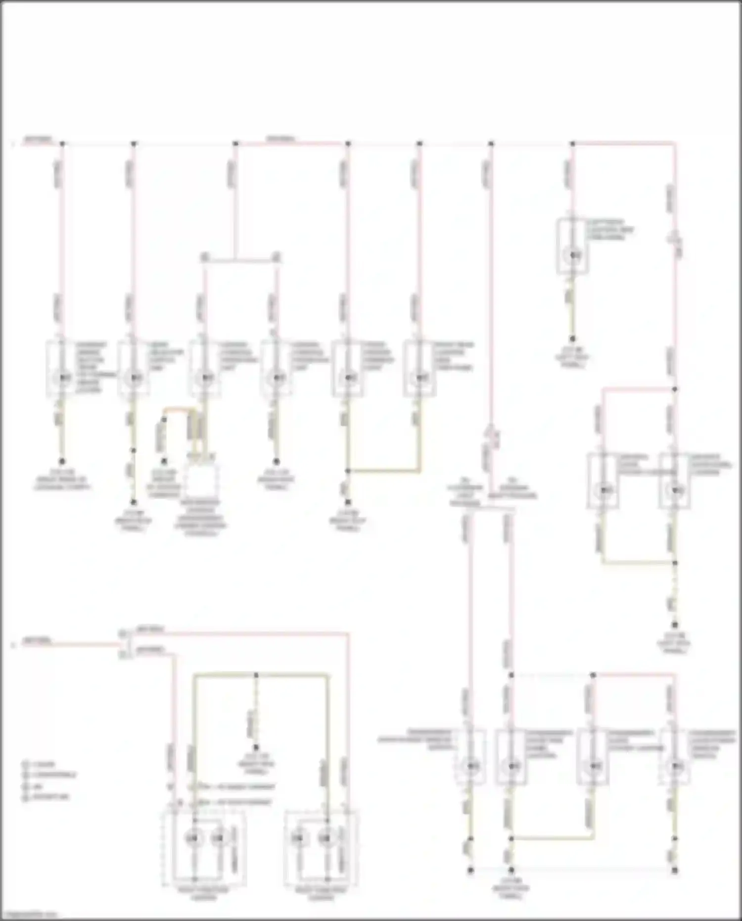 Wiring diagram passenger's door power window switch for BMW 6 series F06/F13/F12 facelift (2015-2018) (2 of 3)