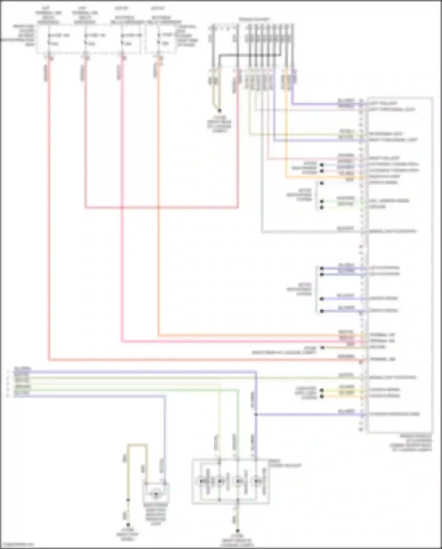Wiring diagram reversing light for BMW 6 series F06/F13/F12 facelift (2015-2018) (2 of 2)