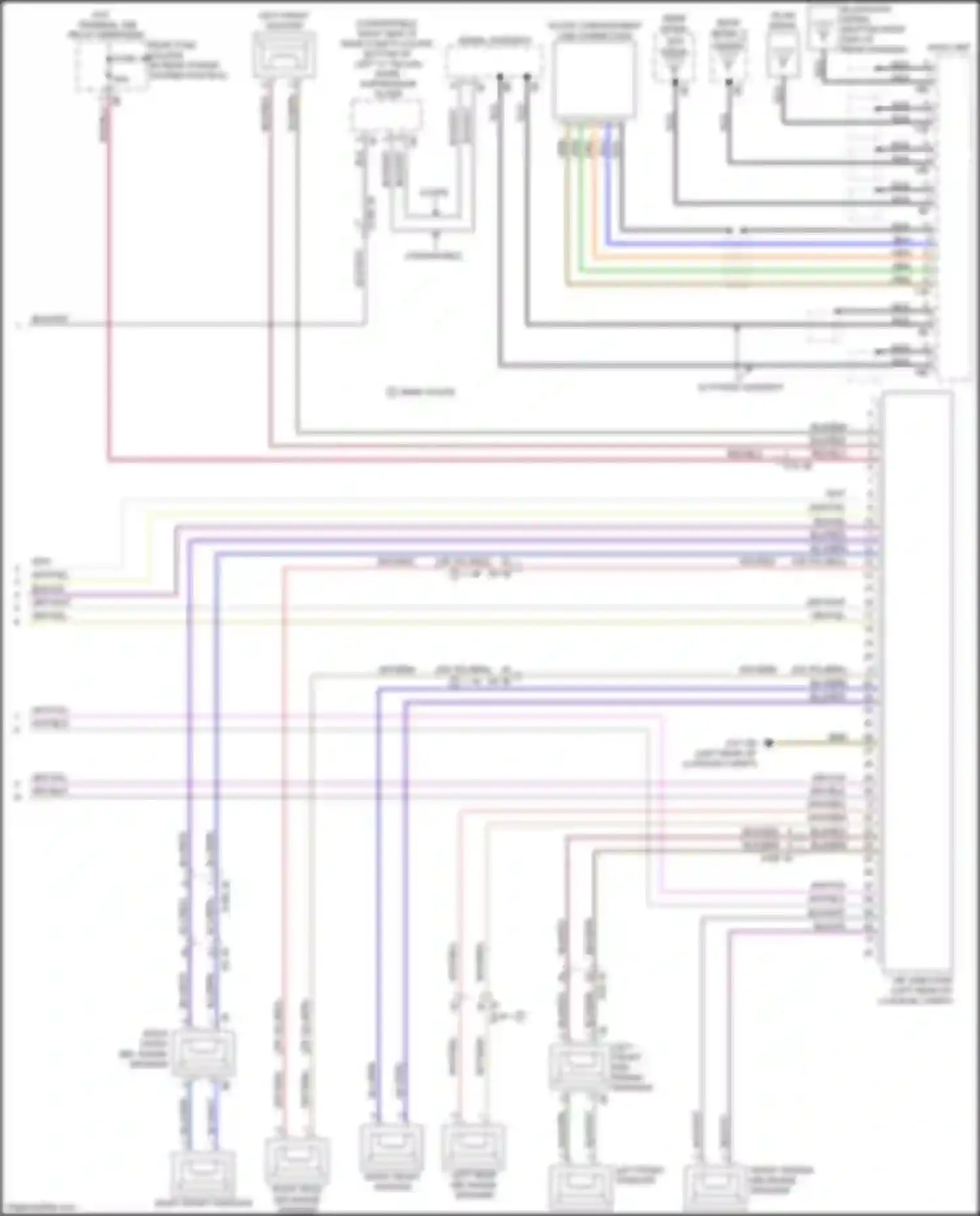 Wiring diagram right front mid-range speaker for BMW 6 series F06/F13/F12 facelift (2015-2018) (1 of 7)