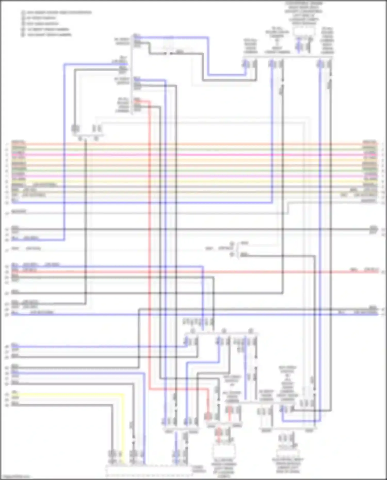 Wiring diagram w/o video switch, w/ all round vision camera for BMW 6 series F06/F13/F12 facelift (2015-2018) (2 of 4)