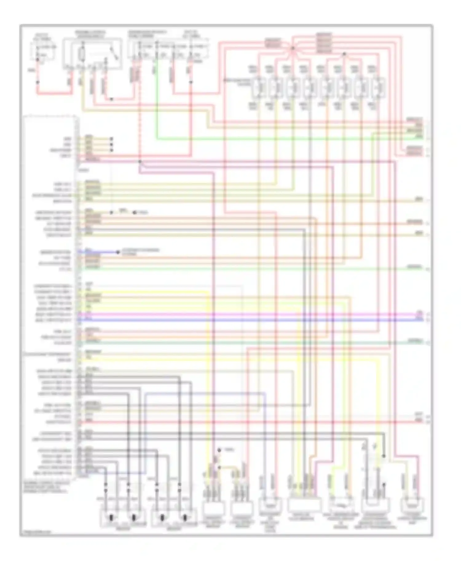 7 series BMW E38 facelift (1998-2001): Wiring diagram engine performance 4.4l (1 of 3)