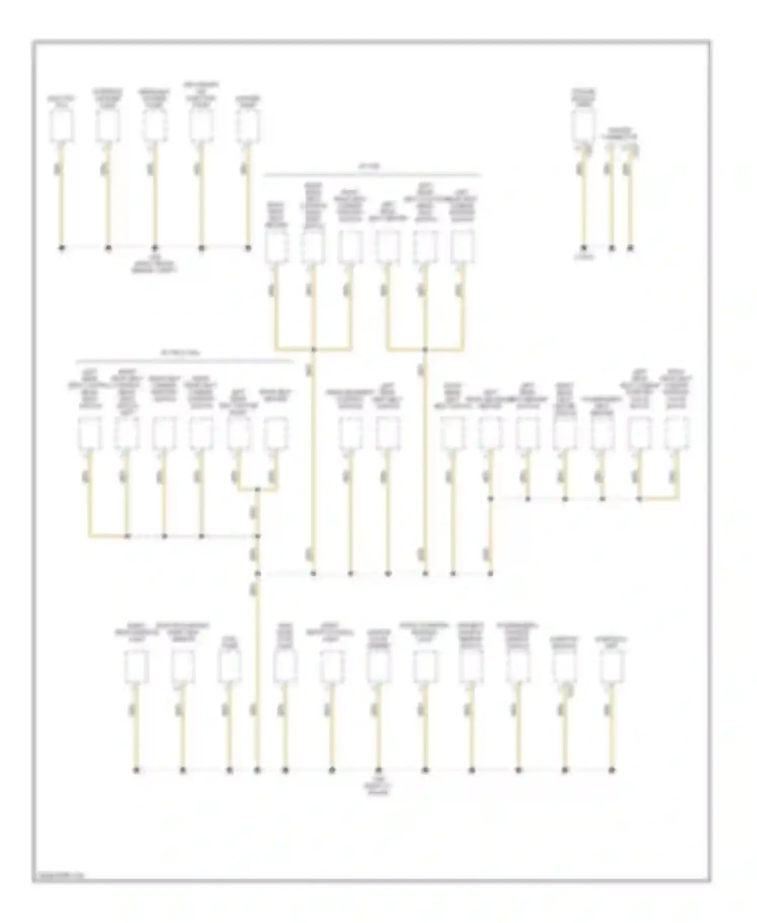 7 series BMW E38 facelift (1998-2001): Ground distribution circuit (4 of 7)