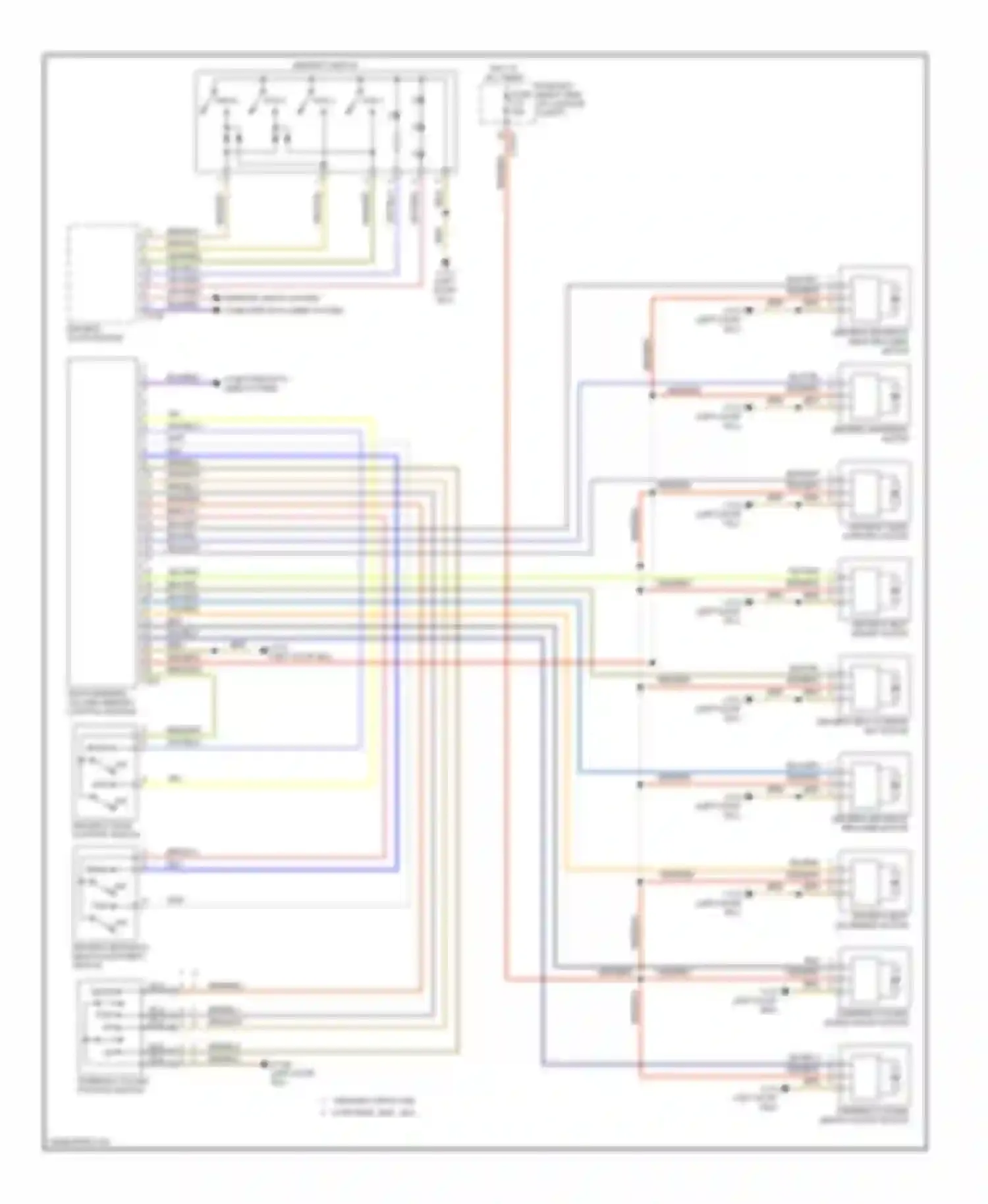 7 series BMW E38 facelift (1998-2001): Driver"s memory seat circuit