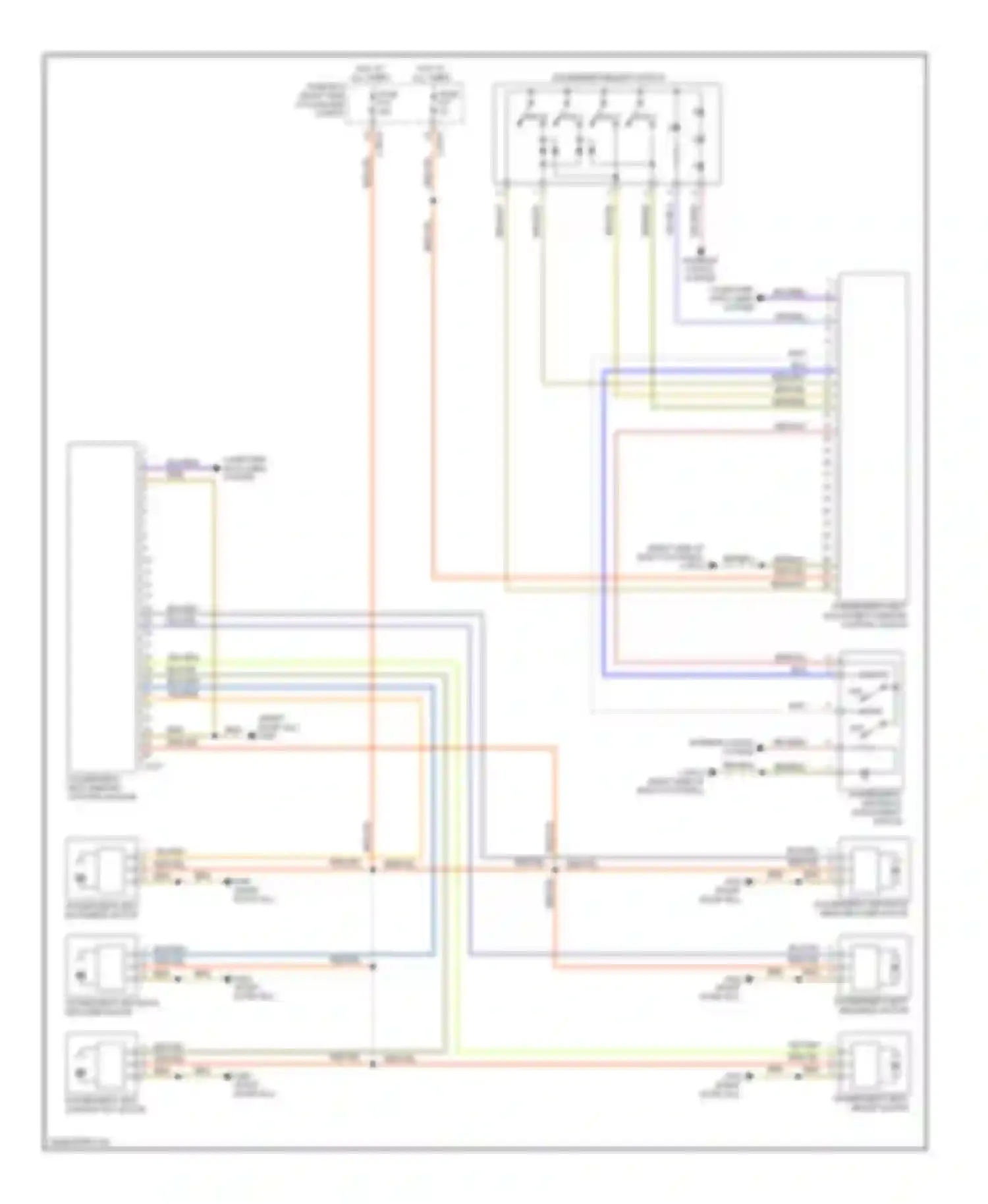 7 series BMW E38 facelift (1998-2001): Passenger"s memory seat circuit, with remote control switch