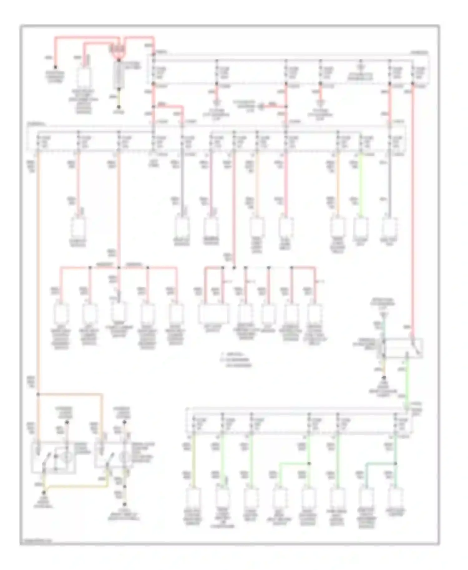 7 series BMW E38 facelift (1998-2001): Power distribution circuit (1 of 6)