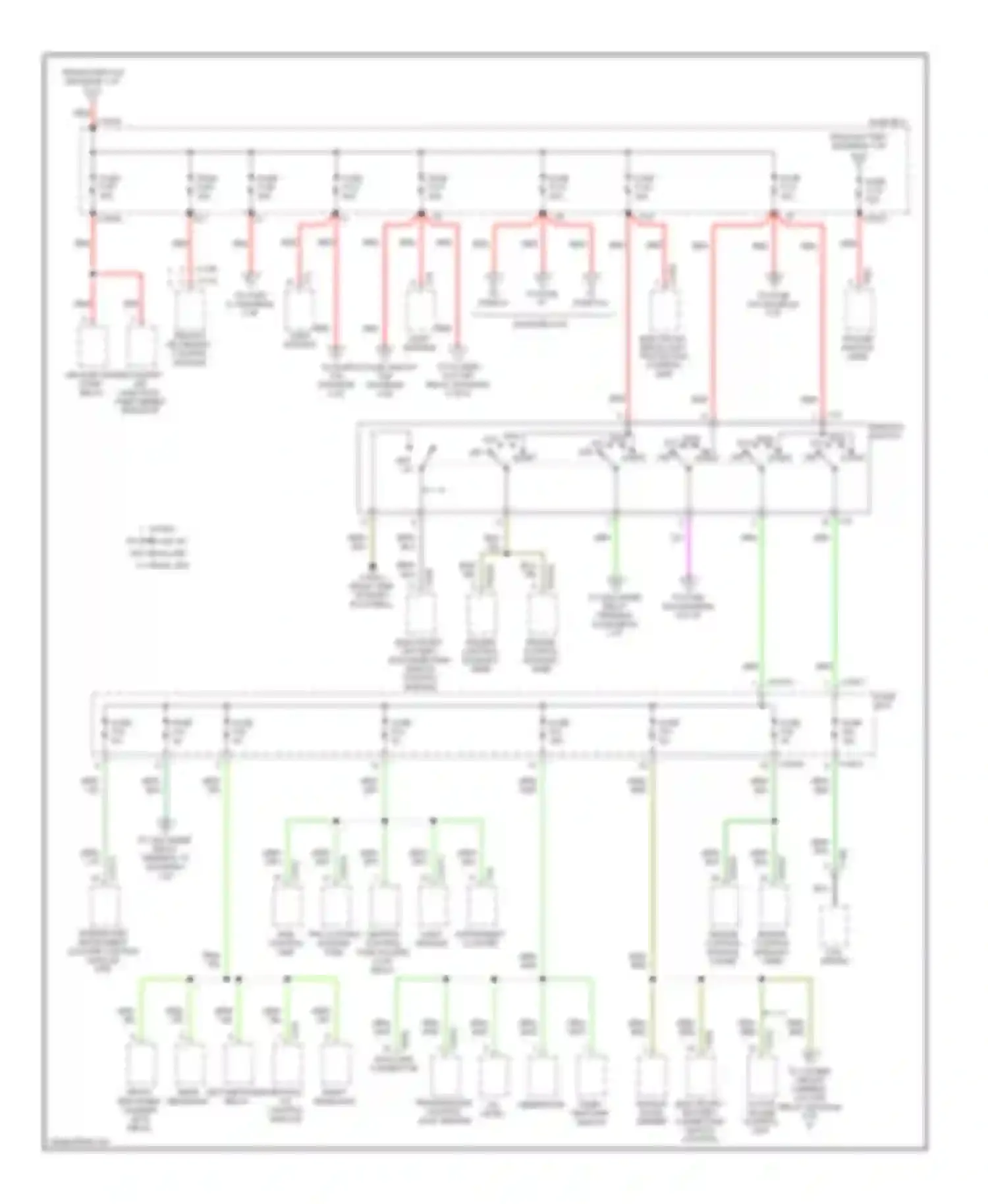 7 series BMW E38 facelift (1998-2001): Power distribution circuit (2 of 6)