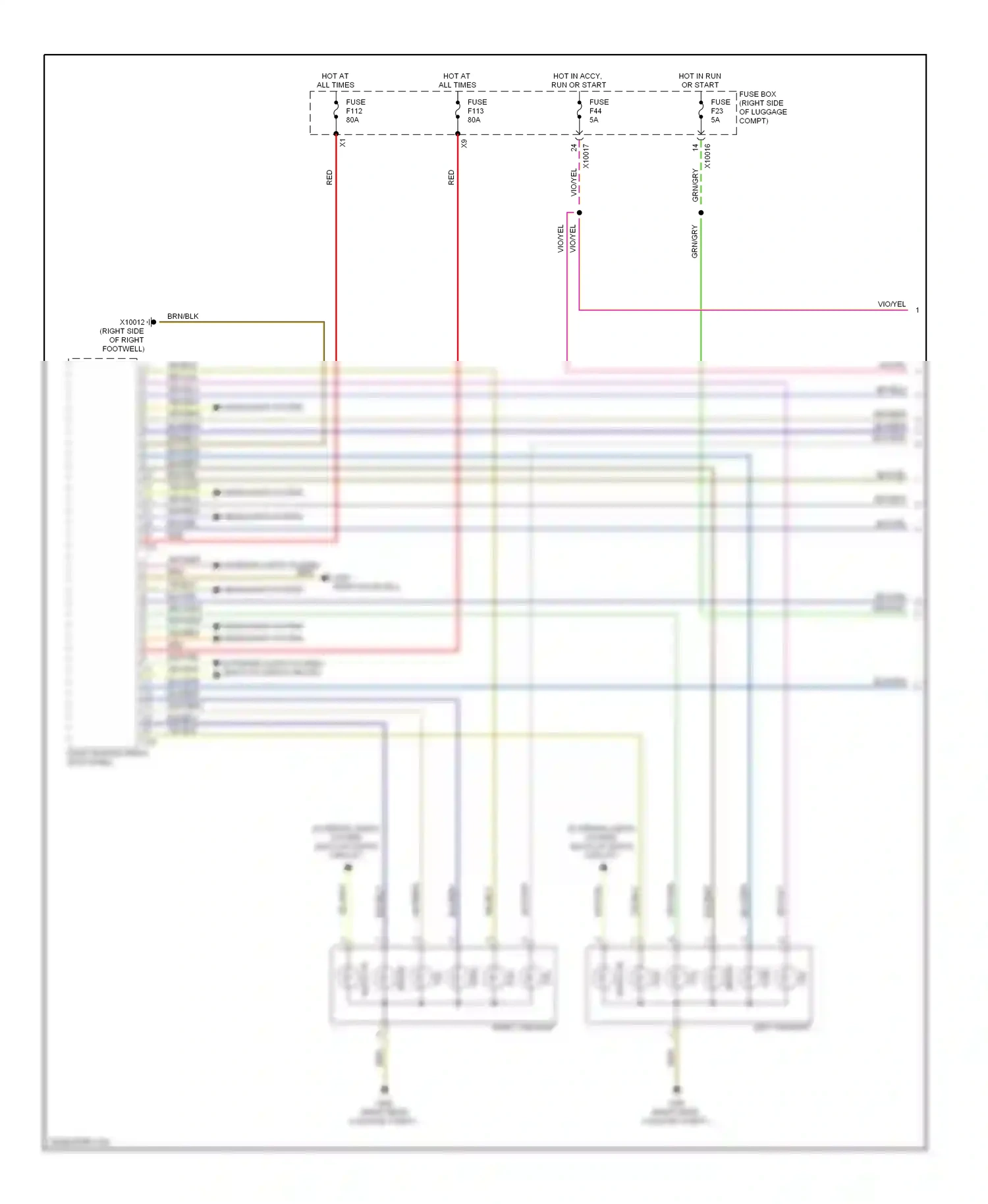 Wiring diagram back-up for BMW 7 series E38 facelift (1998-2001) (2 of 2)