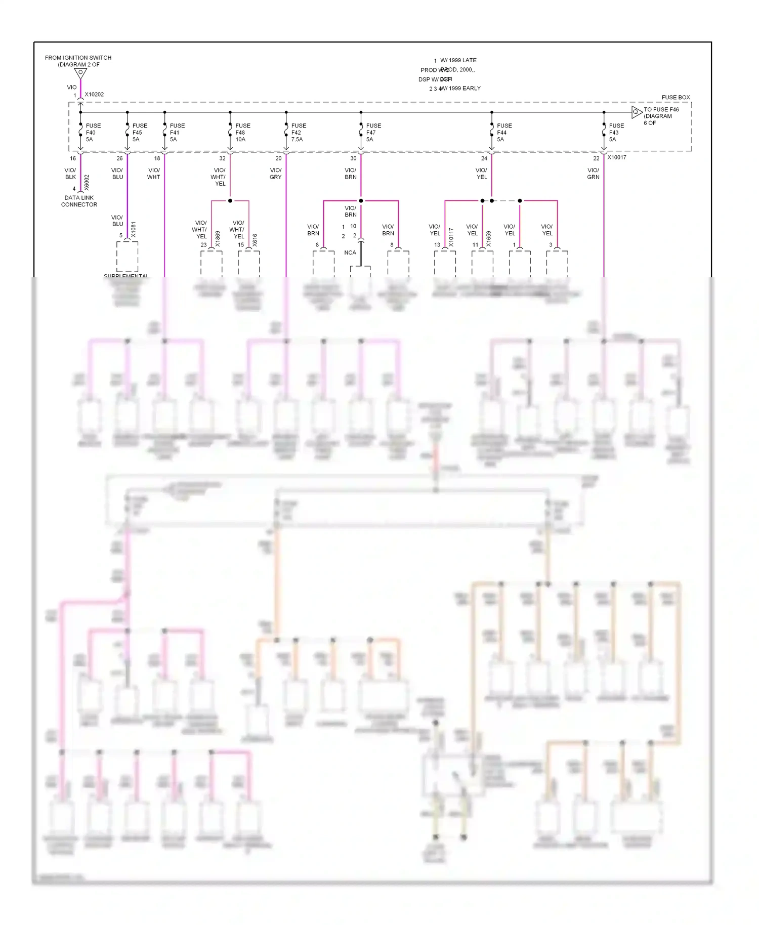 Wiring diagram basic trans- interface ceiver/ charging electronics for BMW 7 series E38 facelift (1998-2001) (1 of 1)