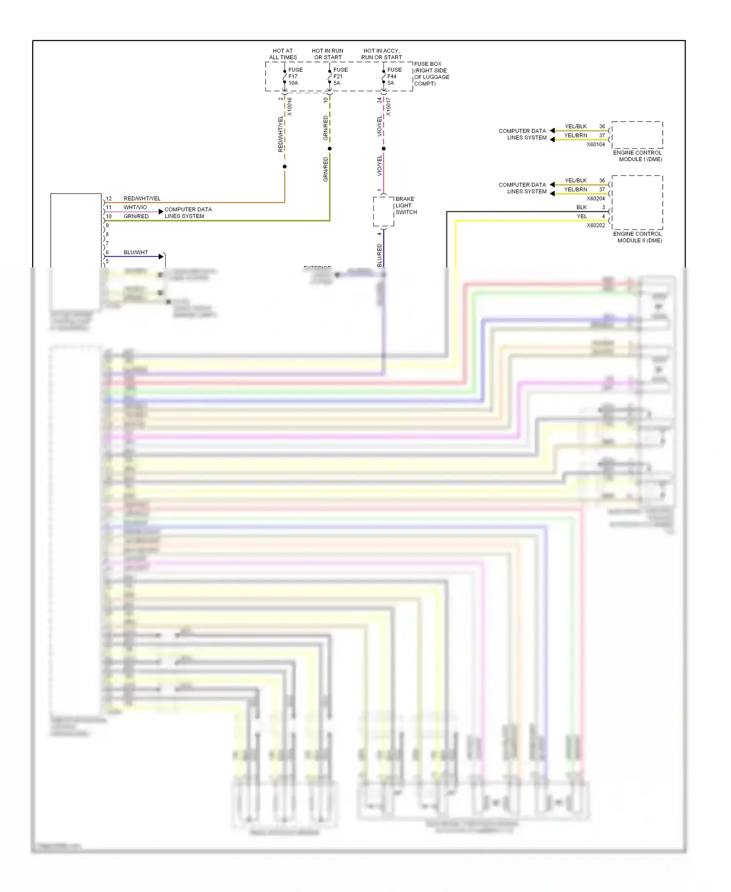 Wiring diagram blk for BMW 7 series E38 facelift (1998-2001) (37 of 57)