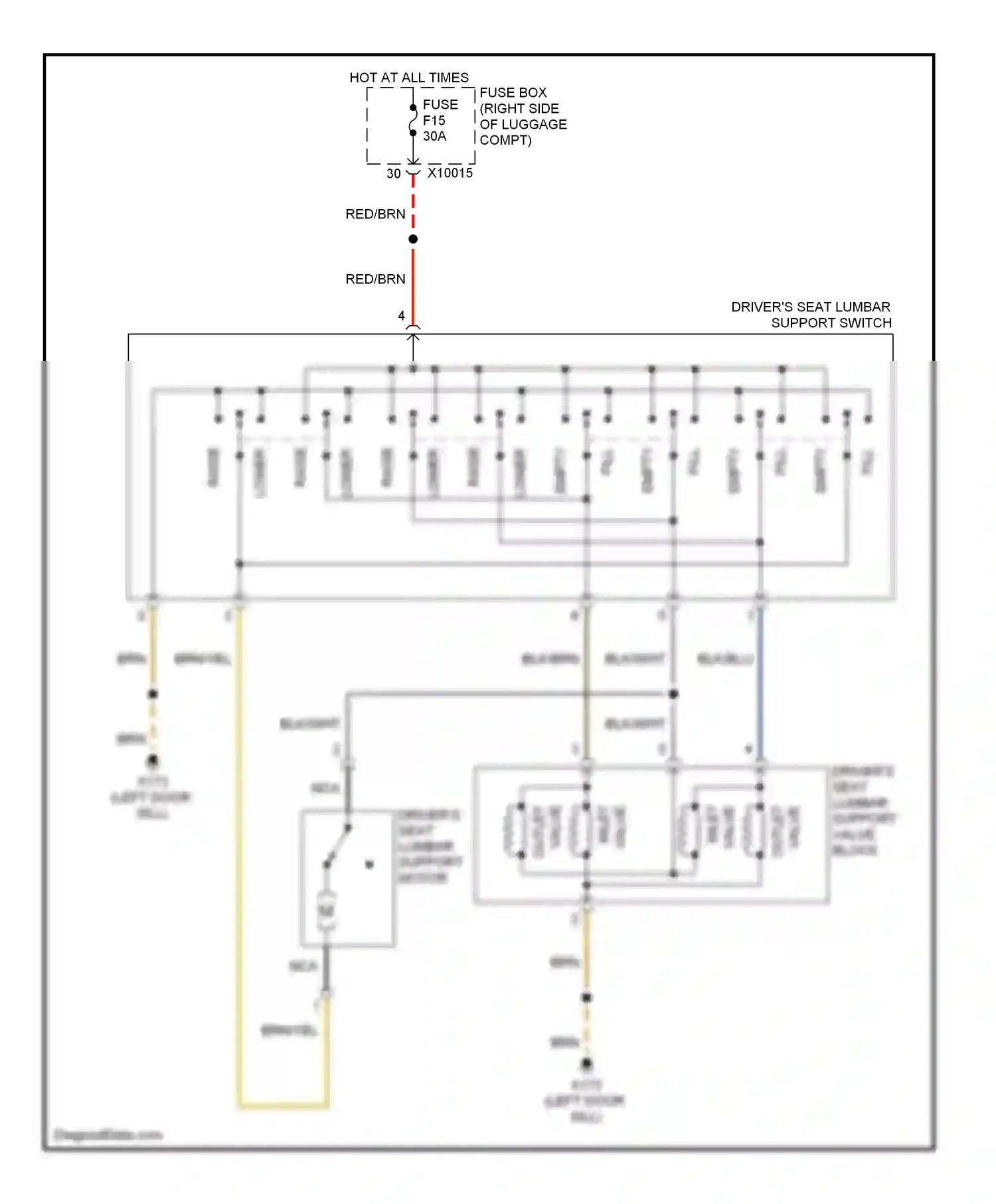Wiring diagram blk/blu for BMW 7 series E38 facelift (1998-2001) (11 of 16)