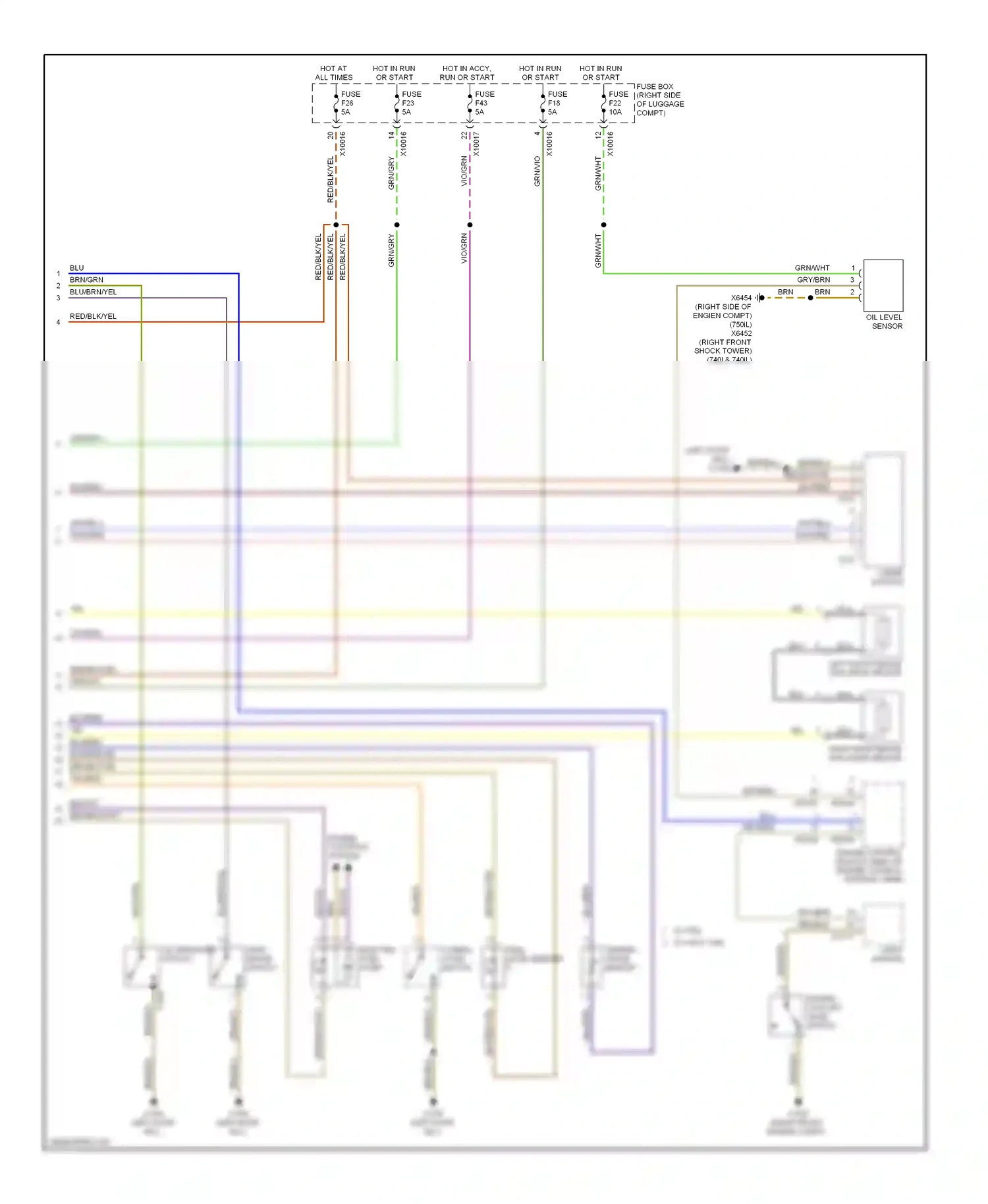 Wiring diagram blu for BMW 7 series E38 facelift (1998-2001) (16 of 46)