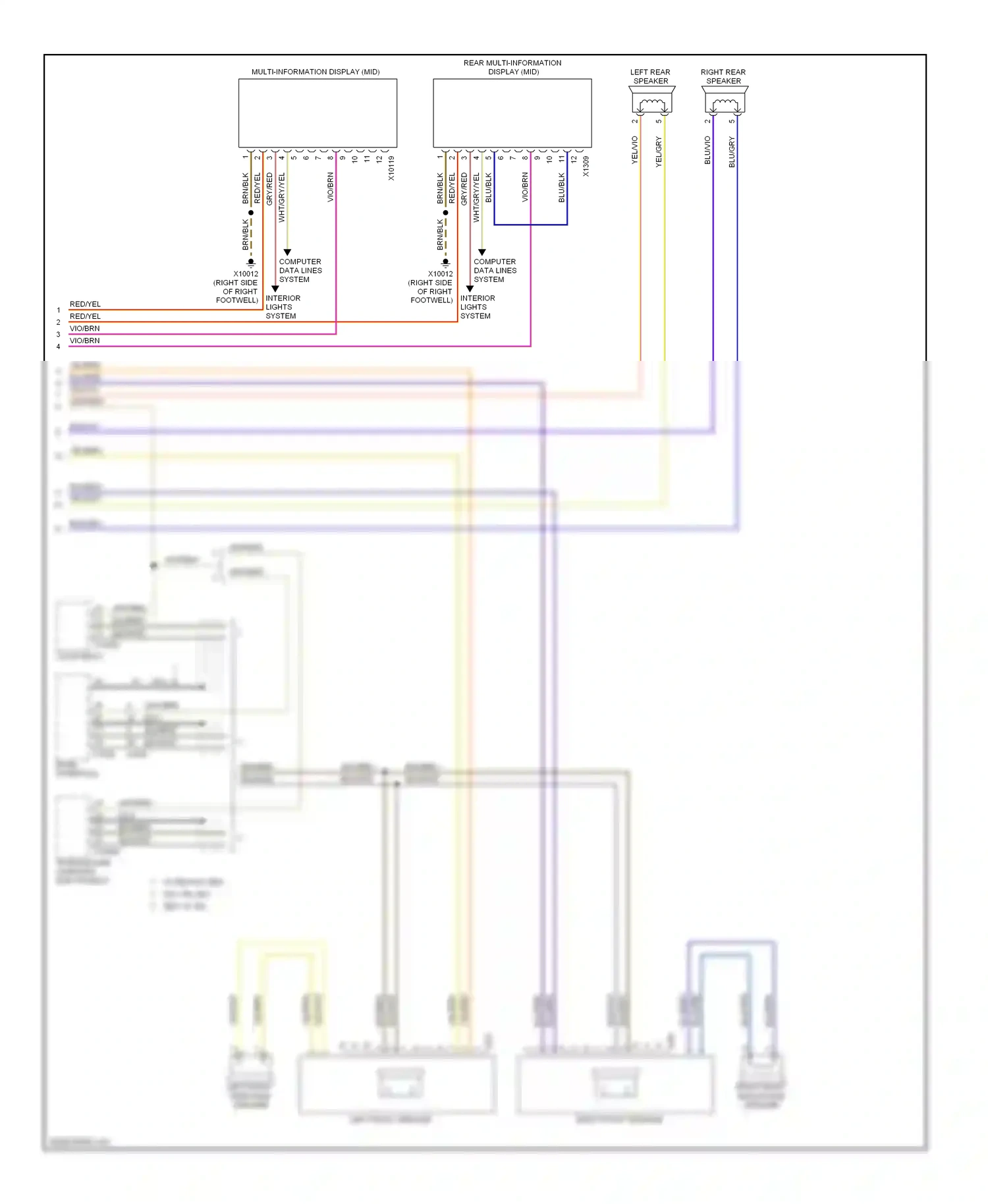 Wiring diagram blu/grn for BMW 7 series E38 facelift (1998-2001) (14 of 19)