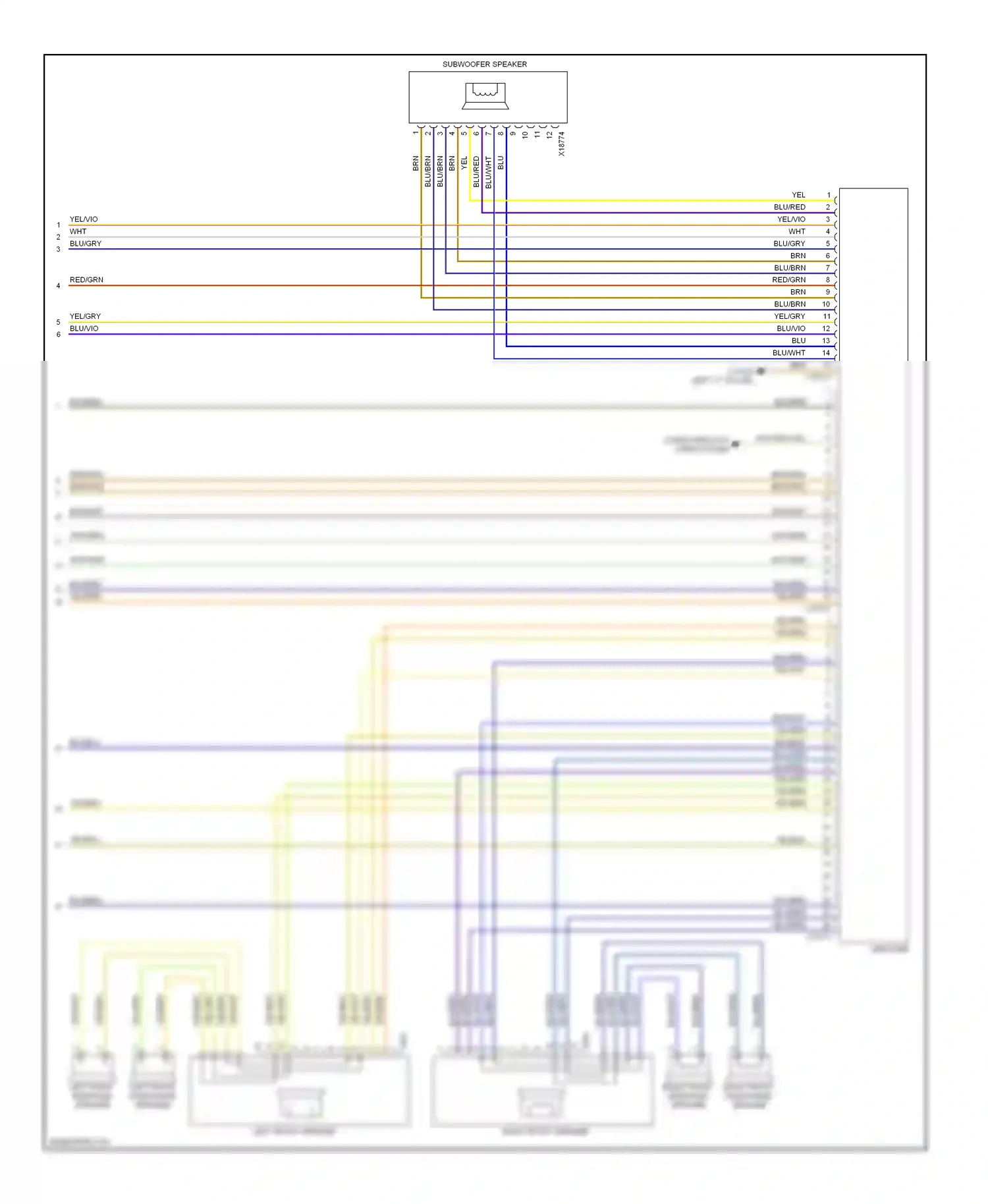Wiring diagram blu/grn for BMW 7 series E38 facelift (1998-2001) (13 of 19)