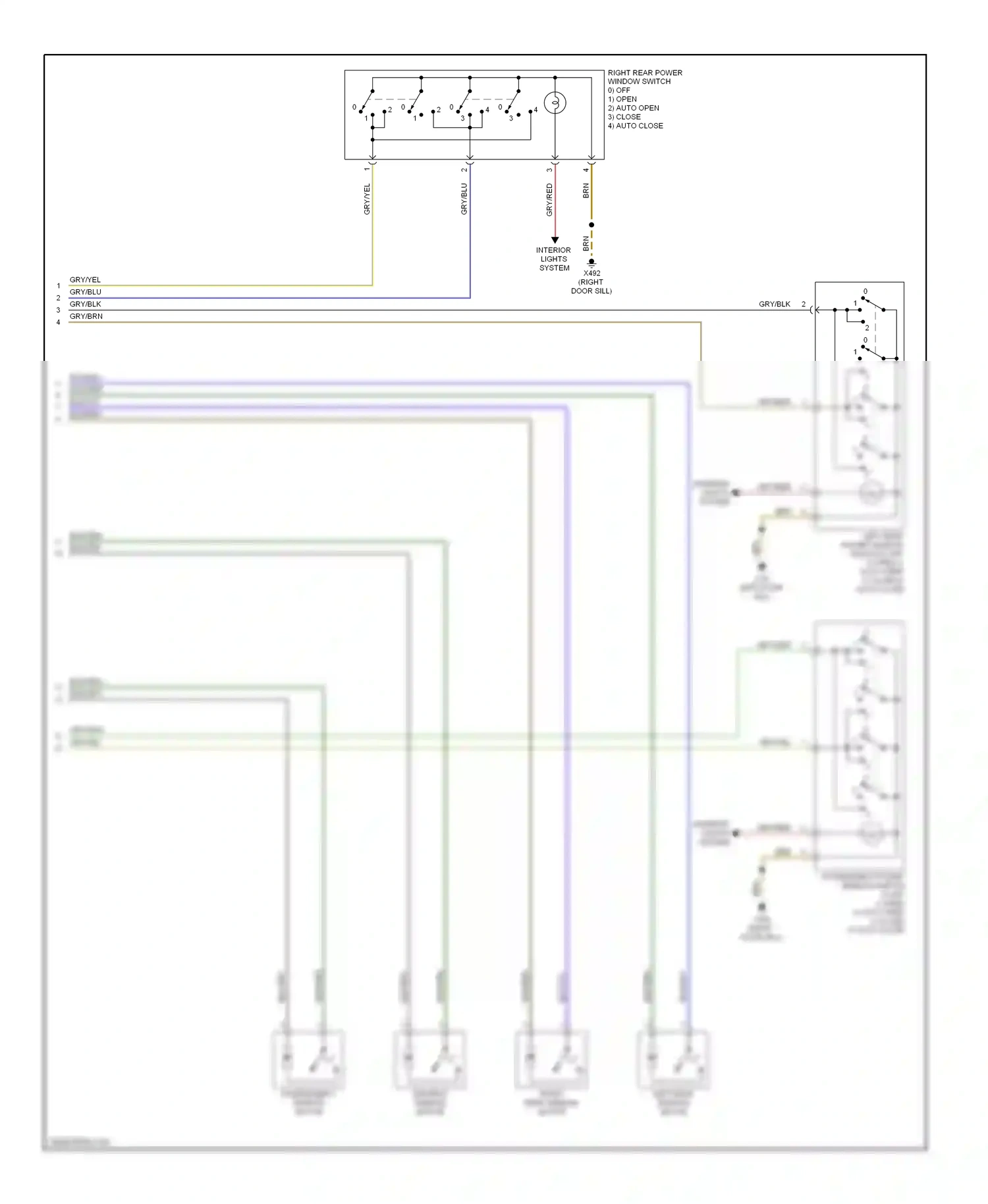 Wiring diagram blu/vio for BMW 7 series E38 facelift (1998-2001) (3 of 17)
