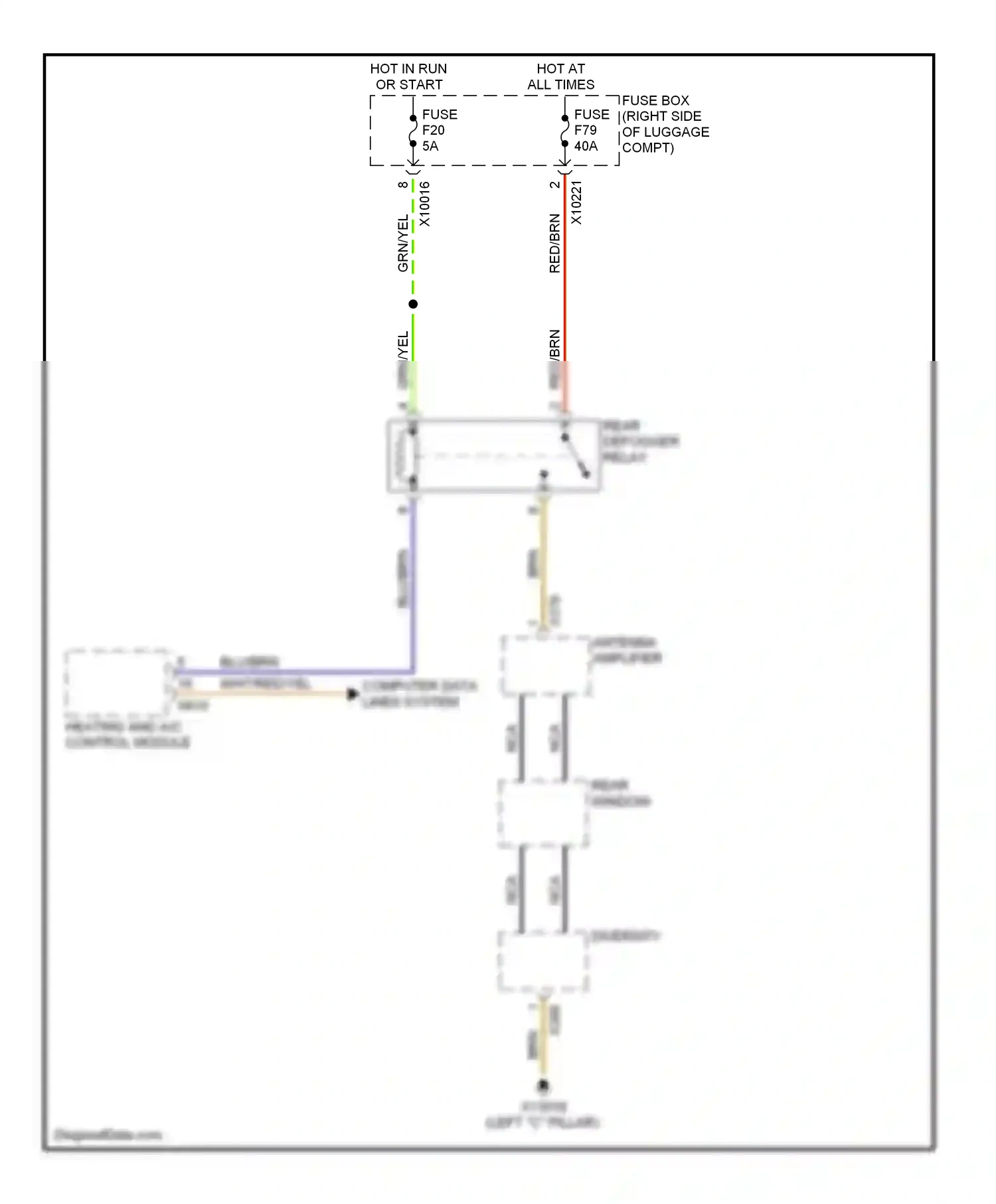 Wiring diagram computer data lines system for BMW 7 series E38 facelift (1998-2001) (9 of 44)