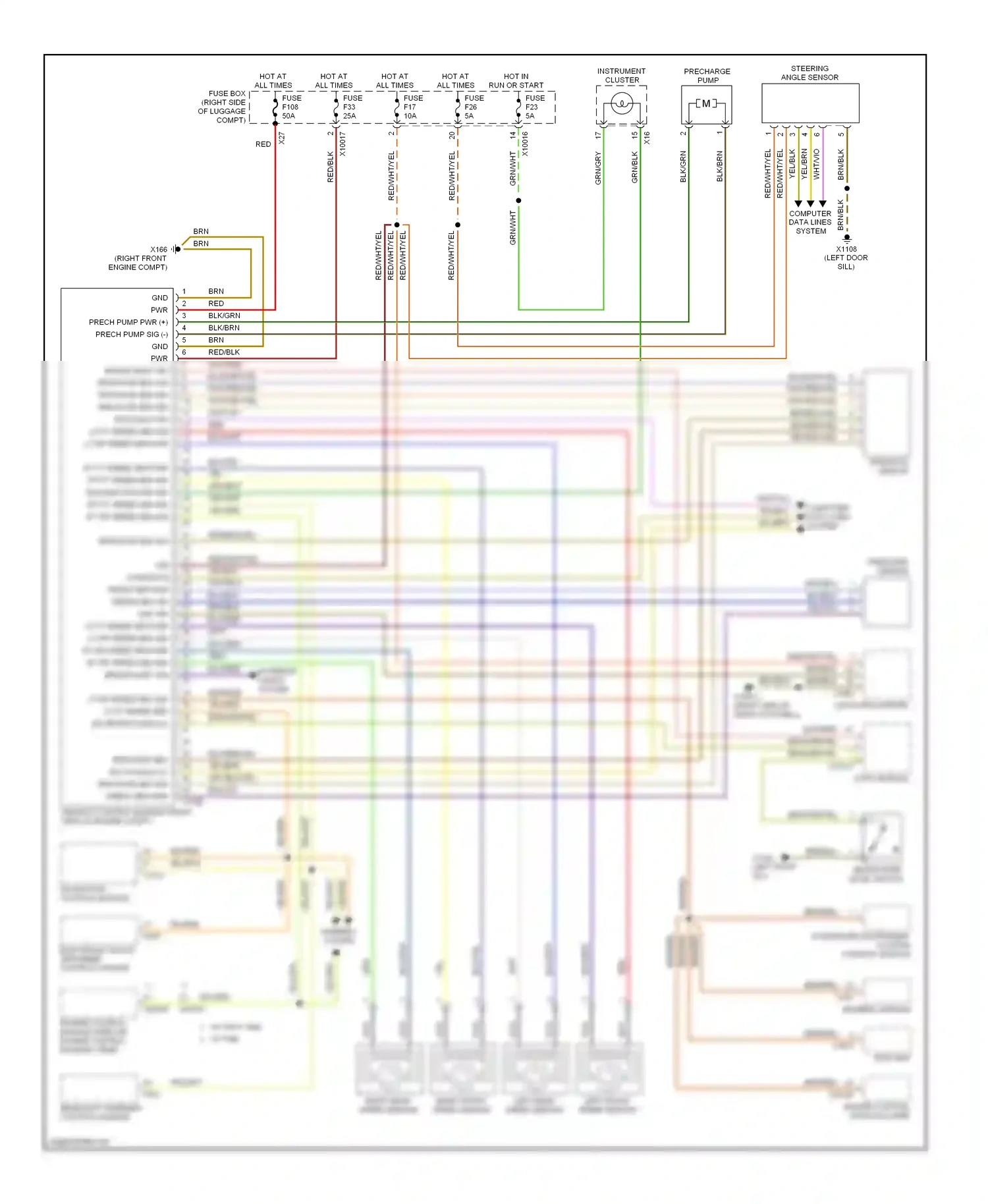 Wiring diagram computer data lines system for BMW 7 series E38 facelift (1998-2001) (1 of 44)