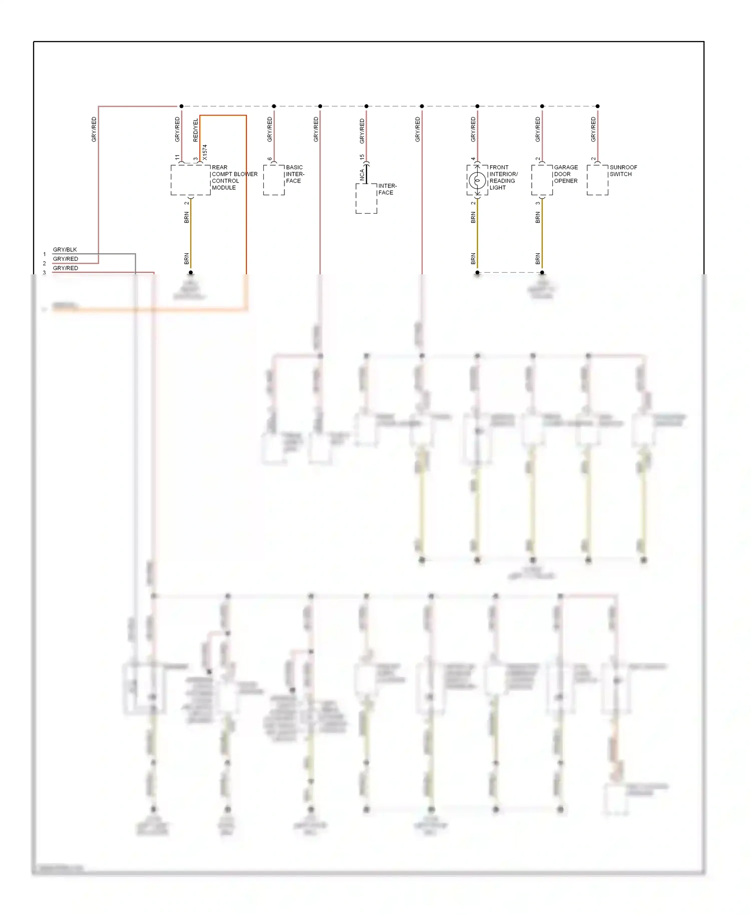 Wiring diagram dsp switch for BMW 7 series E38 facelift (1998-2001) (2 of 3)