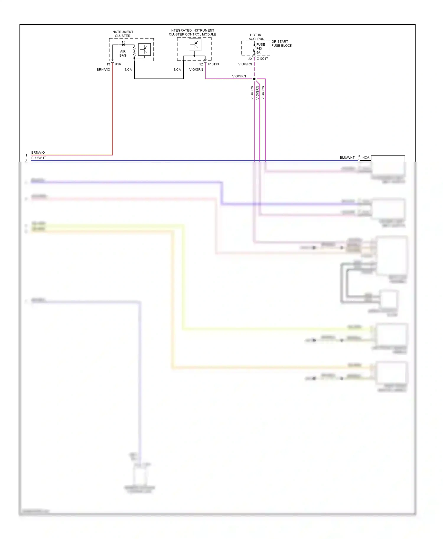 Wiring diagram general module control unit for BMW 7 series E38 facelift (1998-2001) (2 of 2)