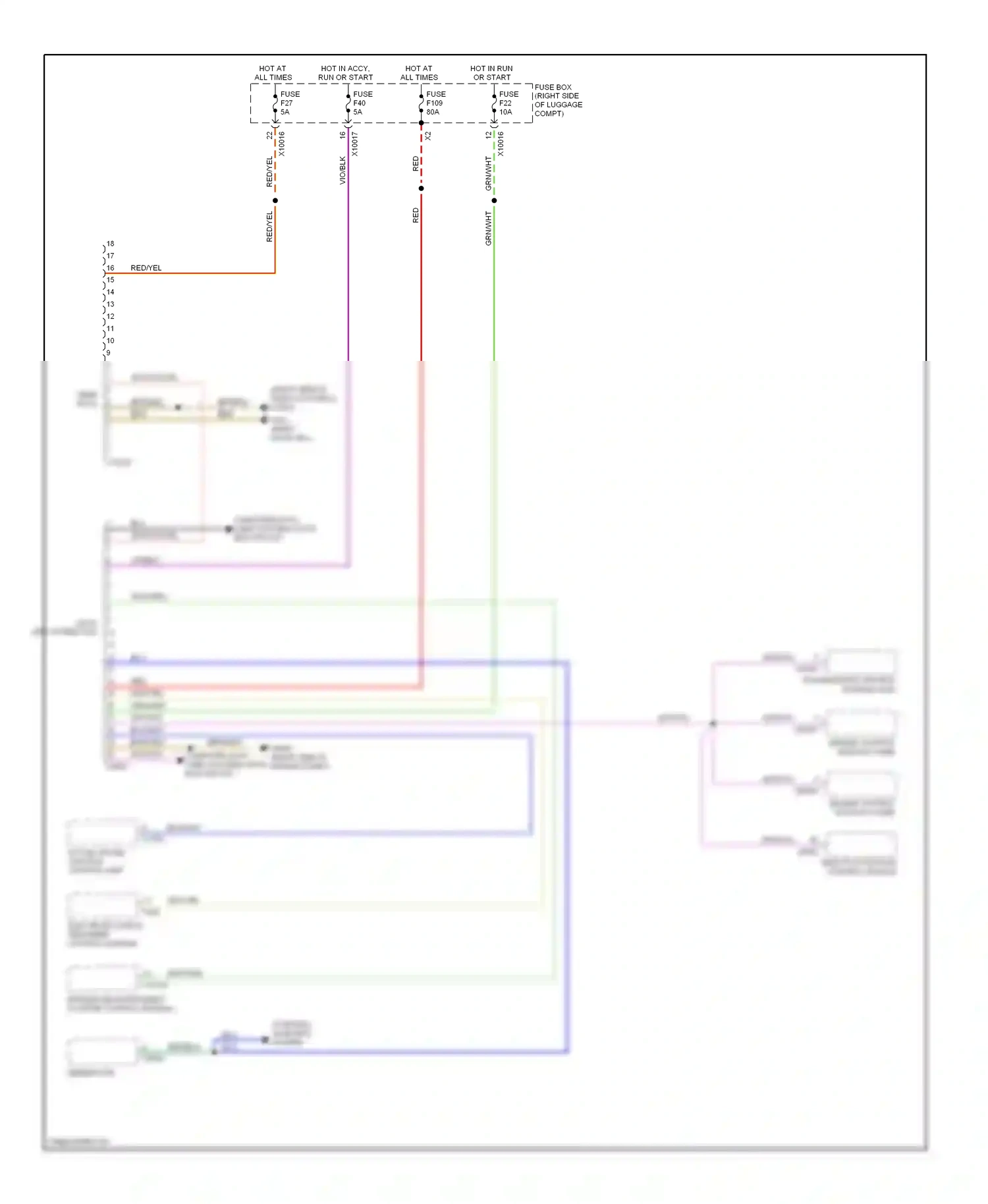 Wiring diagram integrated instrument cluster control module for BMW 7 series E38 facelift (1998-2001) (3 of 10)