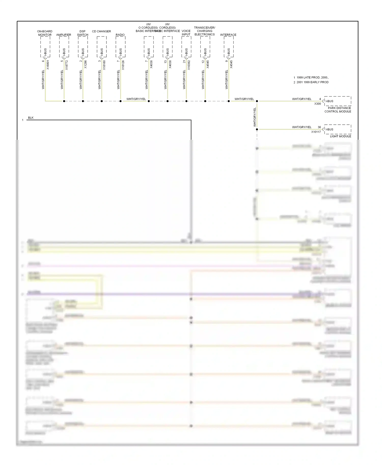 Wiring diagram rdc control module for BMW 7 series E38 facelift (1998-2001) (1 of 4)