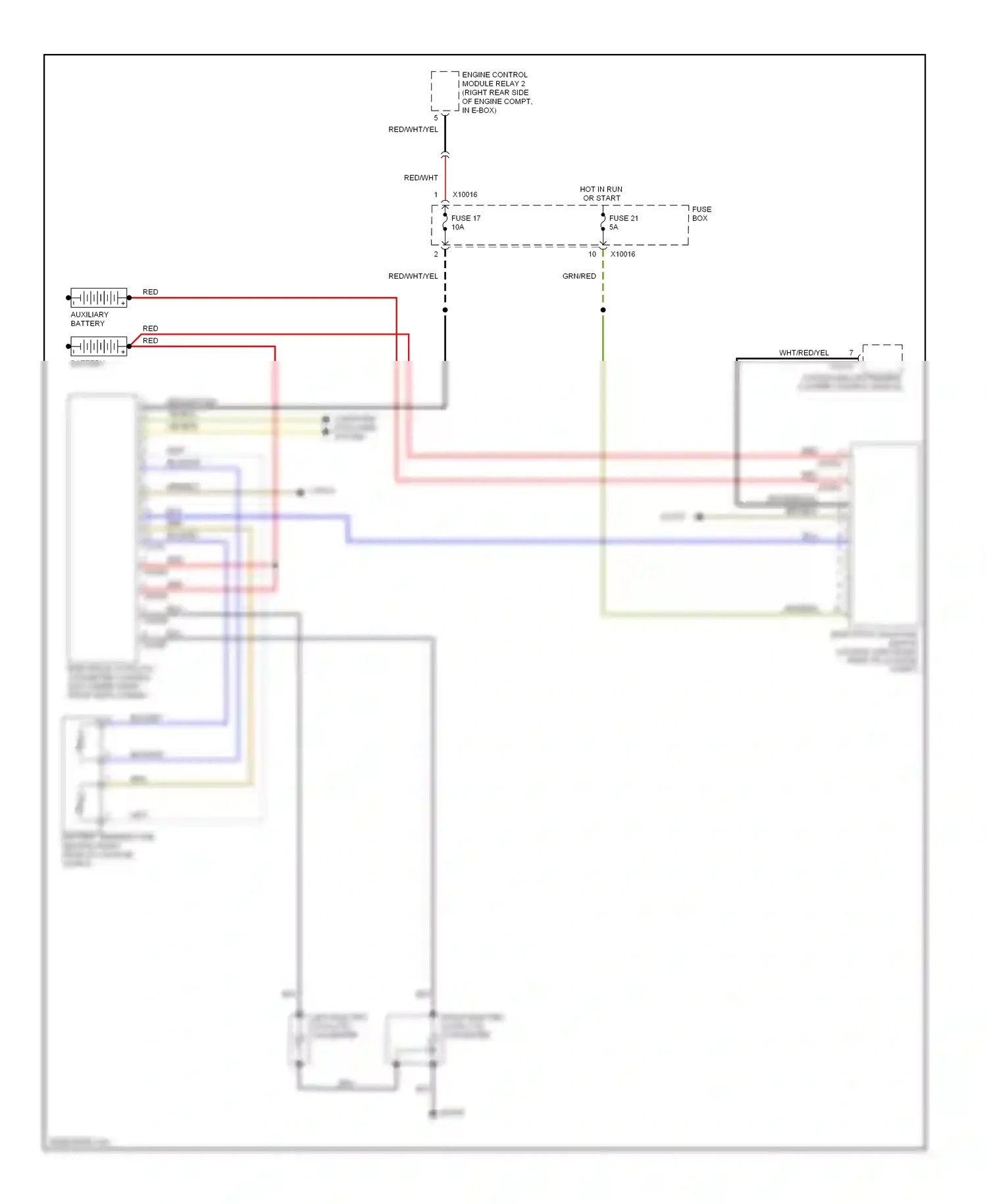 Wiring diagram red for BMW 7 series E38 facelift (1998-2001) (45 of 51)