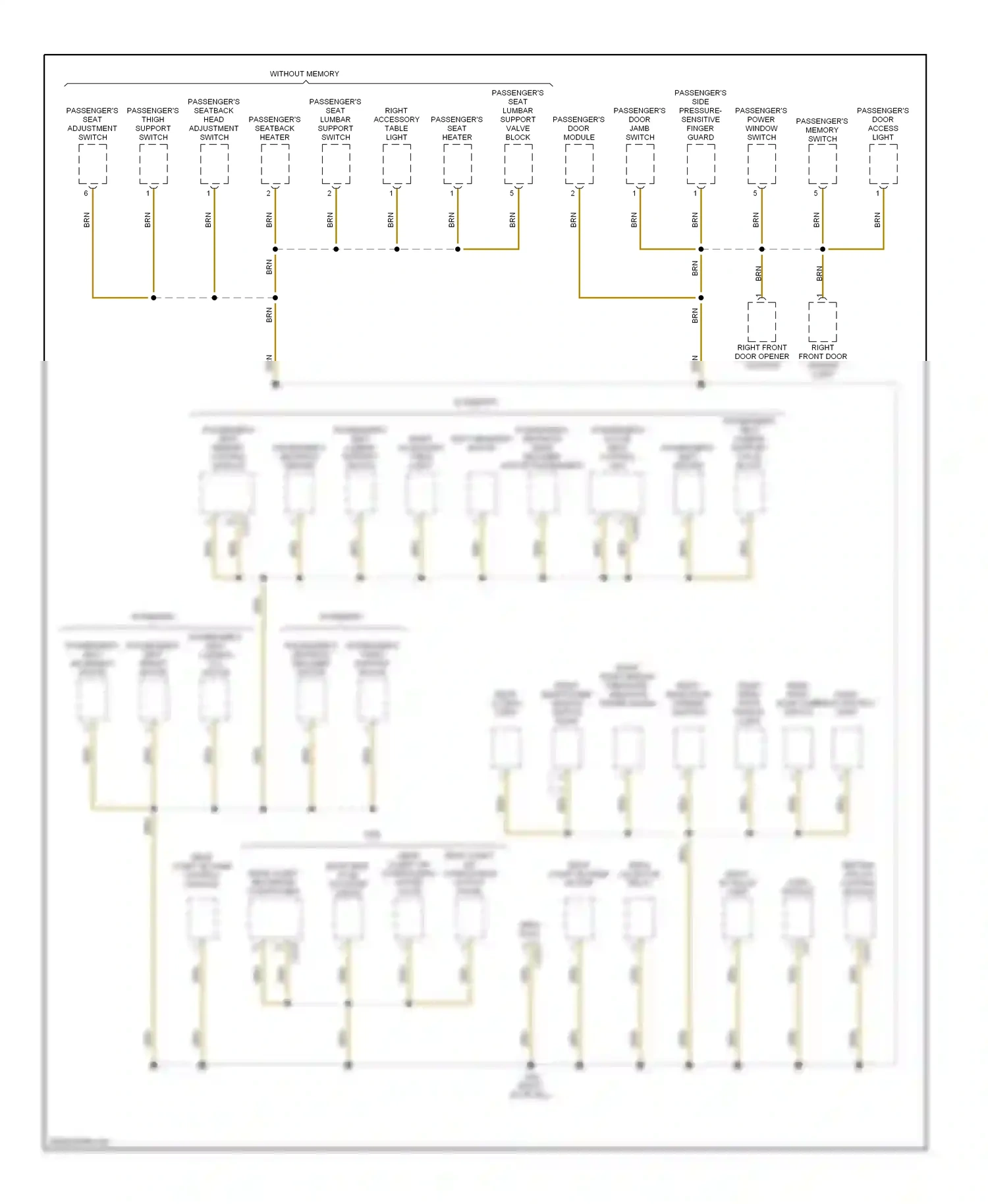 Wiring diagram w/ memory for BMW 7 series E38 facelift (1998-2001) (1 of 1)