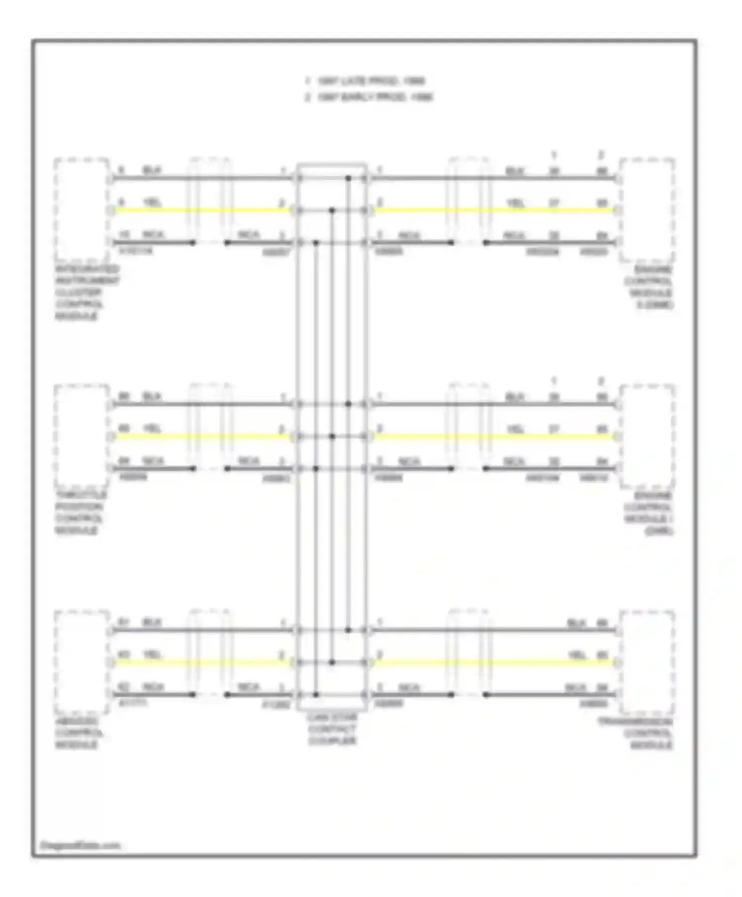 7 series BMW E38 (1994-1998): High/low bus circuit, dynamic stability control