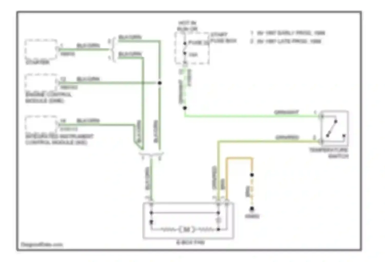 7 series BMW E38 (1994-1998): Electrical box fan circuit