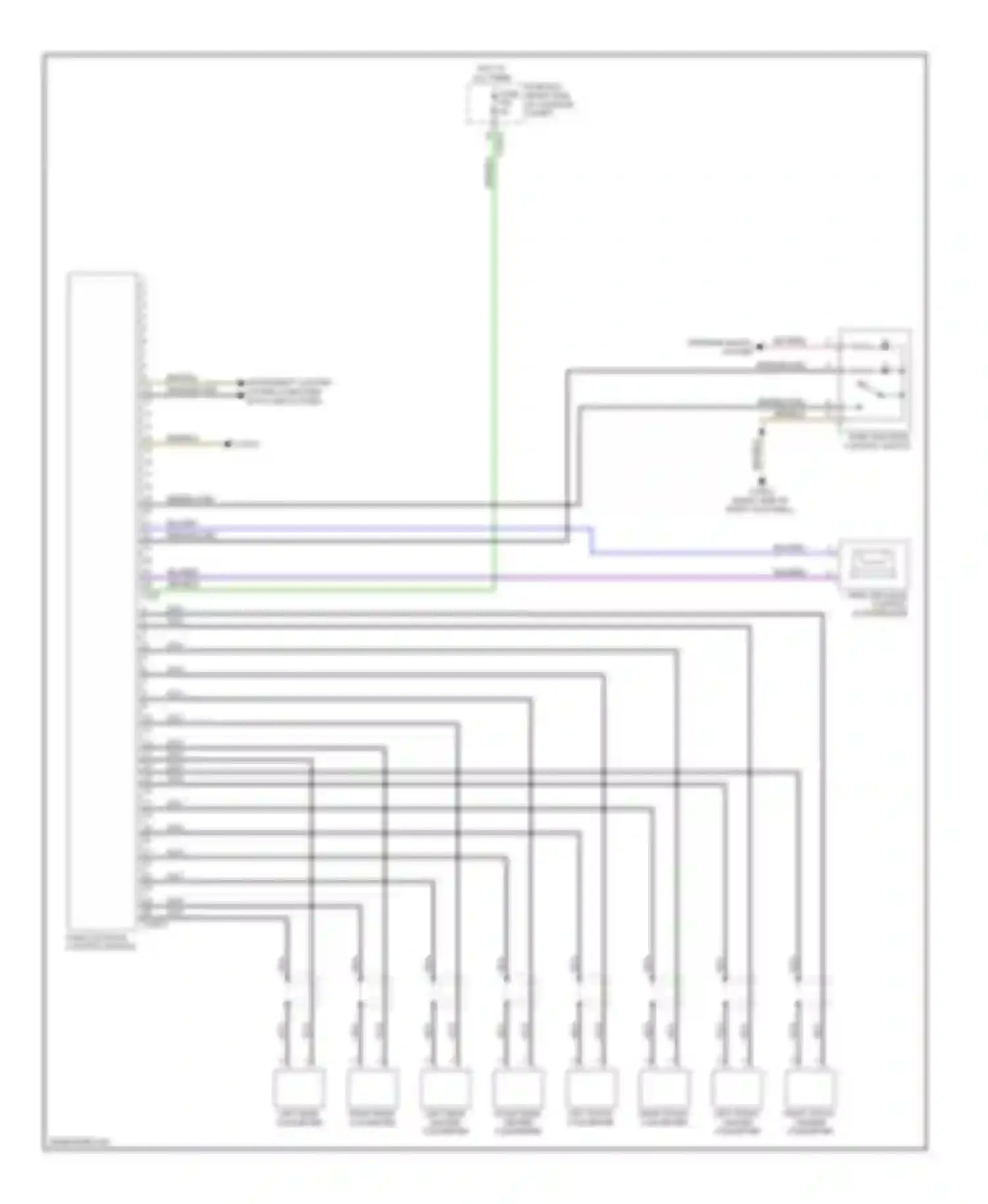 7 series BMW E38 (1994-1998): Parking assistant circuit