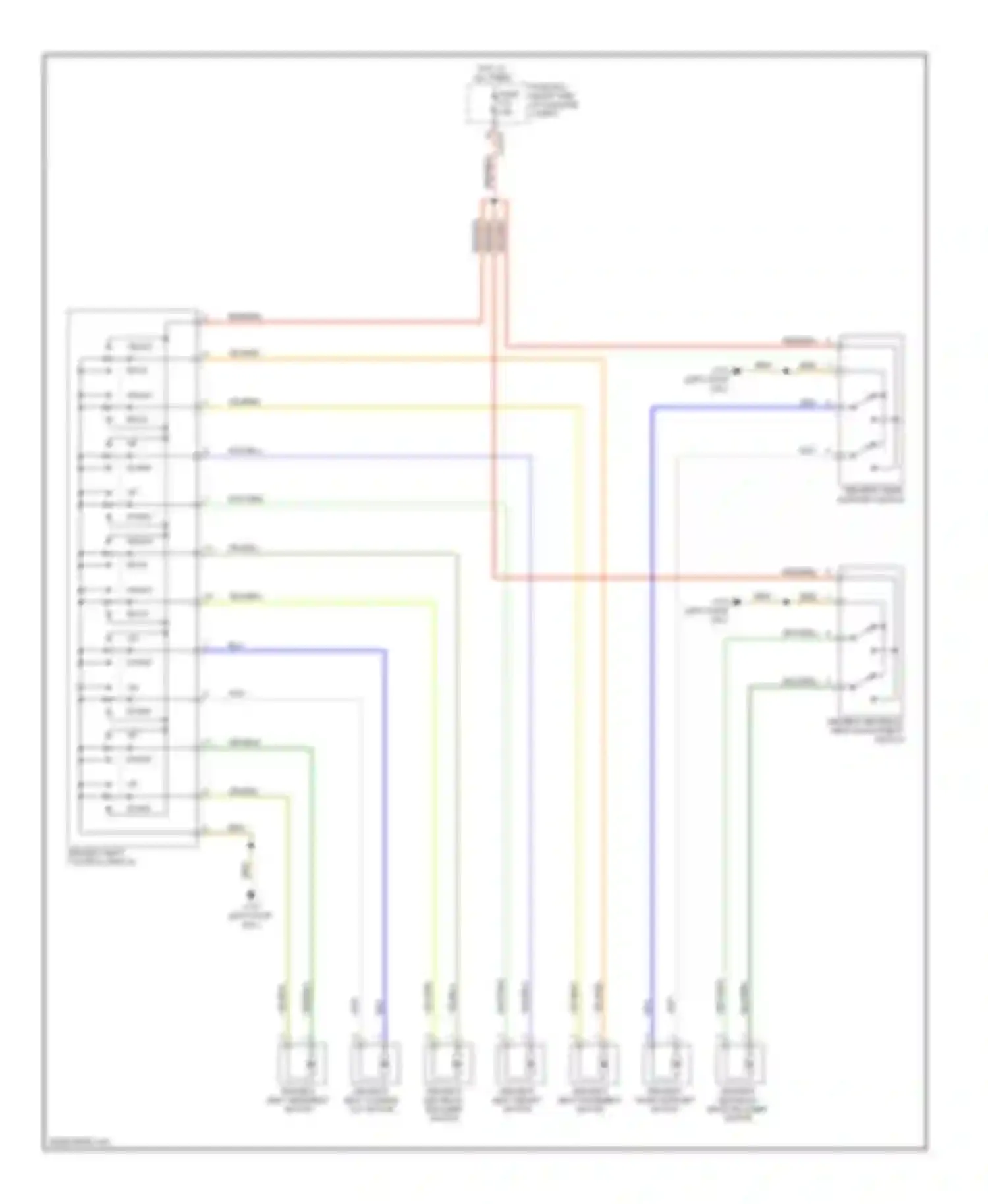 7 series BMW E38 (1994-1998): Driver power seat circuit