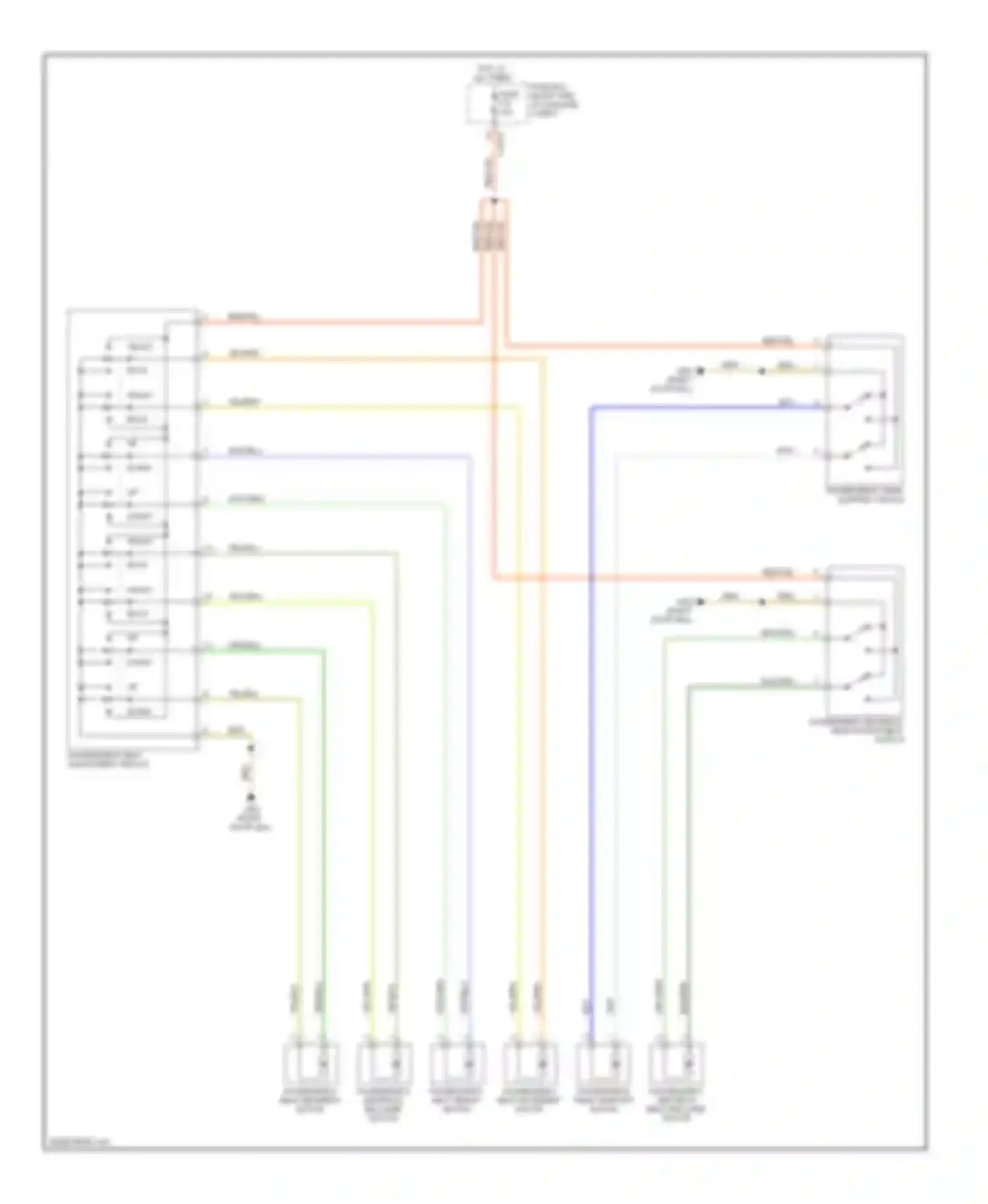 7 series BMW E38 (1994-1998): Passenger power seat circuit