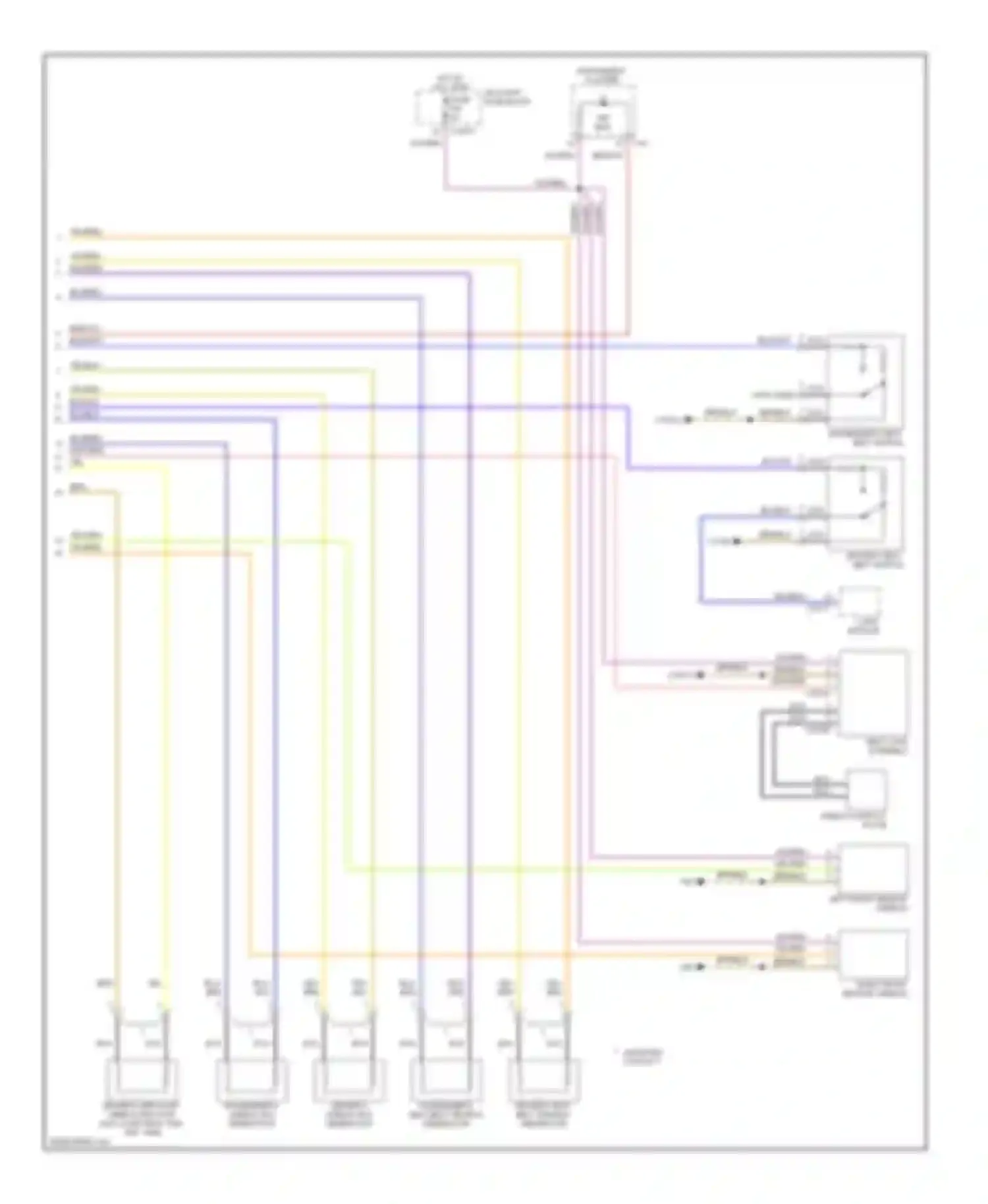 7 series BMW E38 (1994-1998): Supplemental restraints circuit, late production (2 of 2)