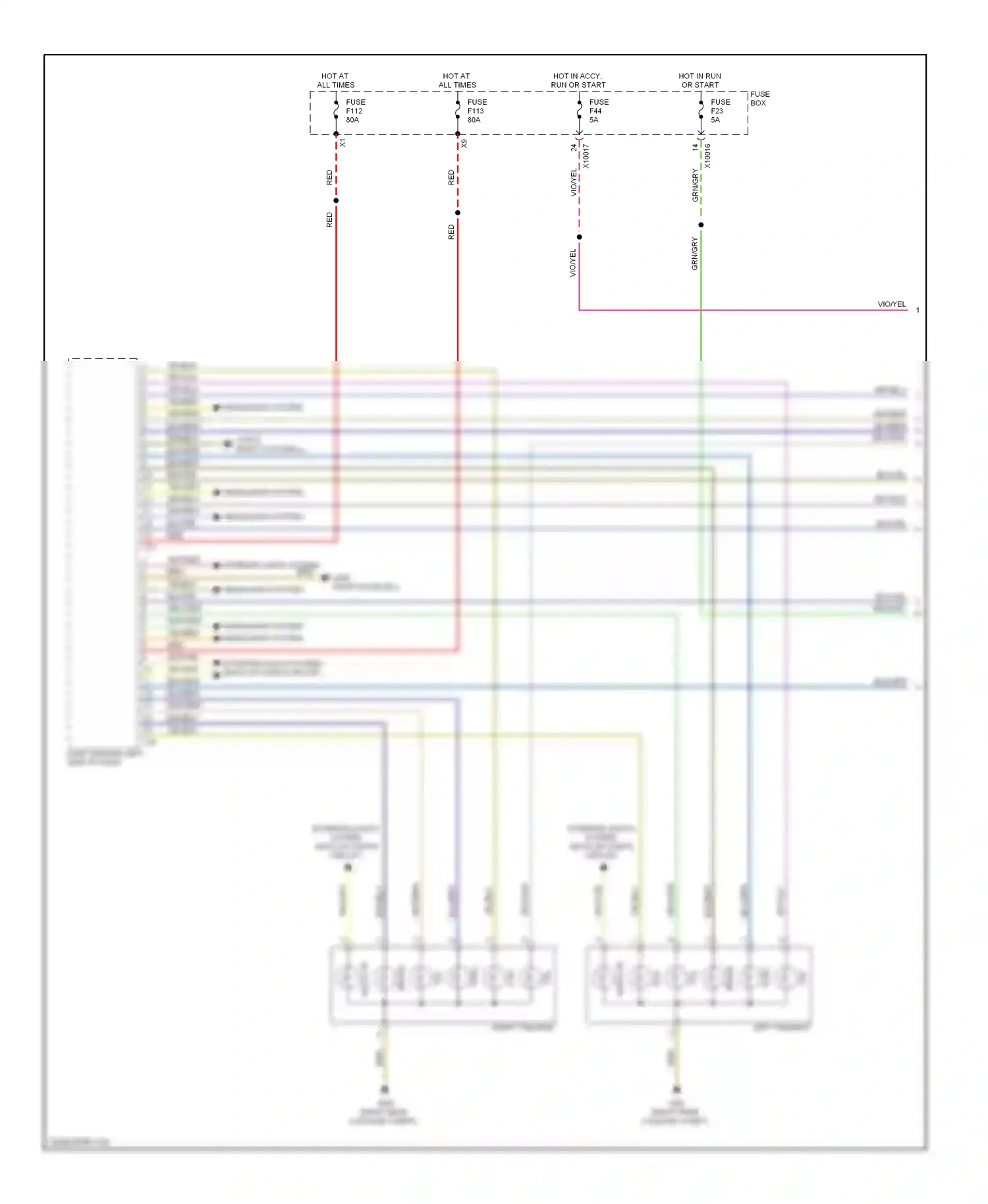 Wiring diagram back-up for BMW 7 series E38 (1994-1998) (2 of 2)