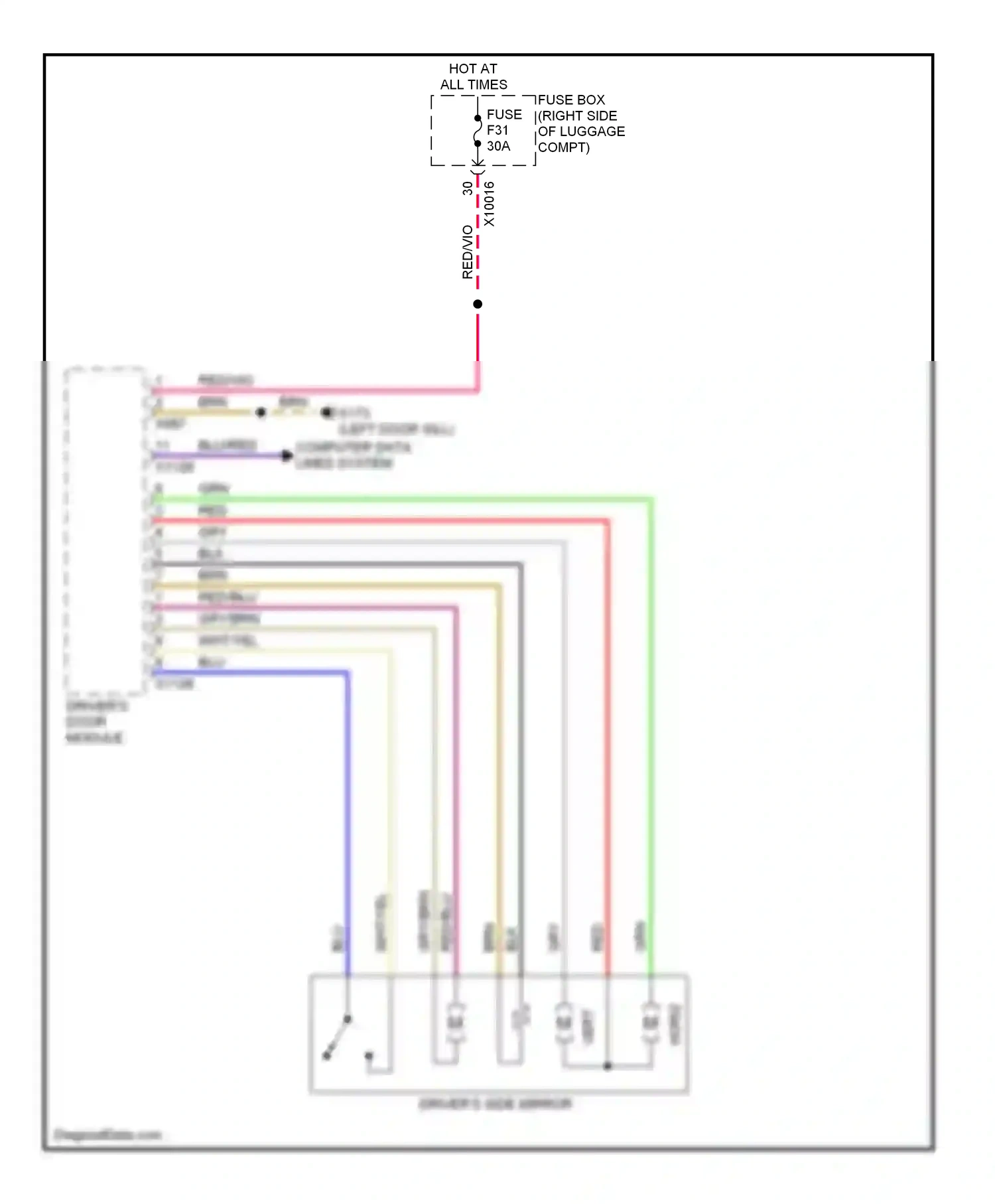 Wiring diagram blu for BMW 7 series E38 (1994-1998) (23 of 38)
