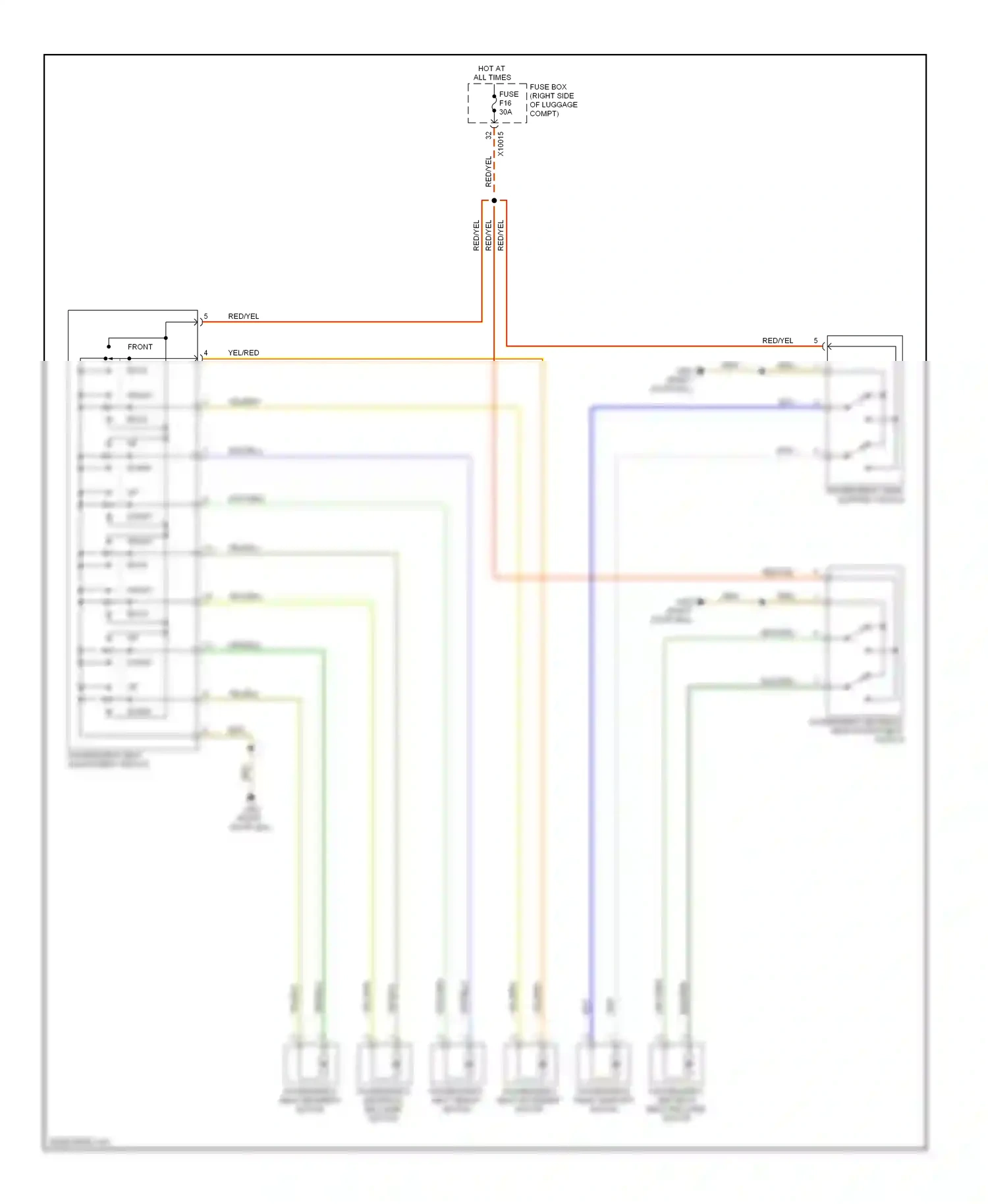 Wiring diagram blu for BMW 7 series E38 (1994-1998) (25 of 38)
