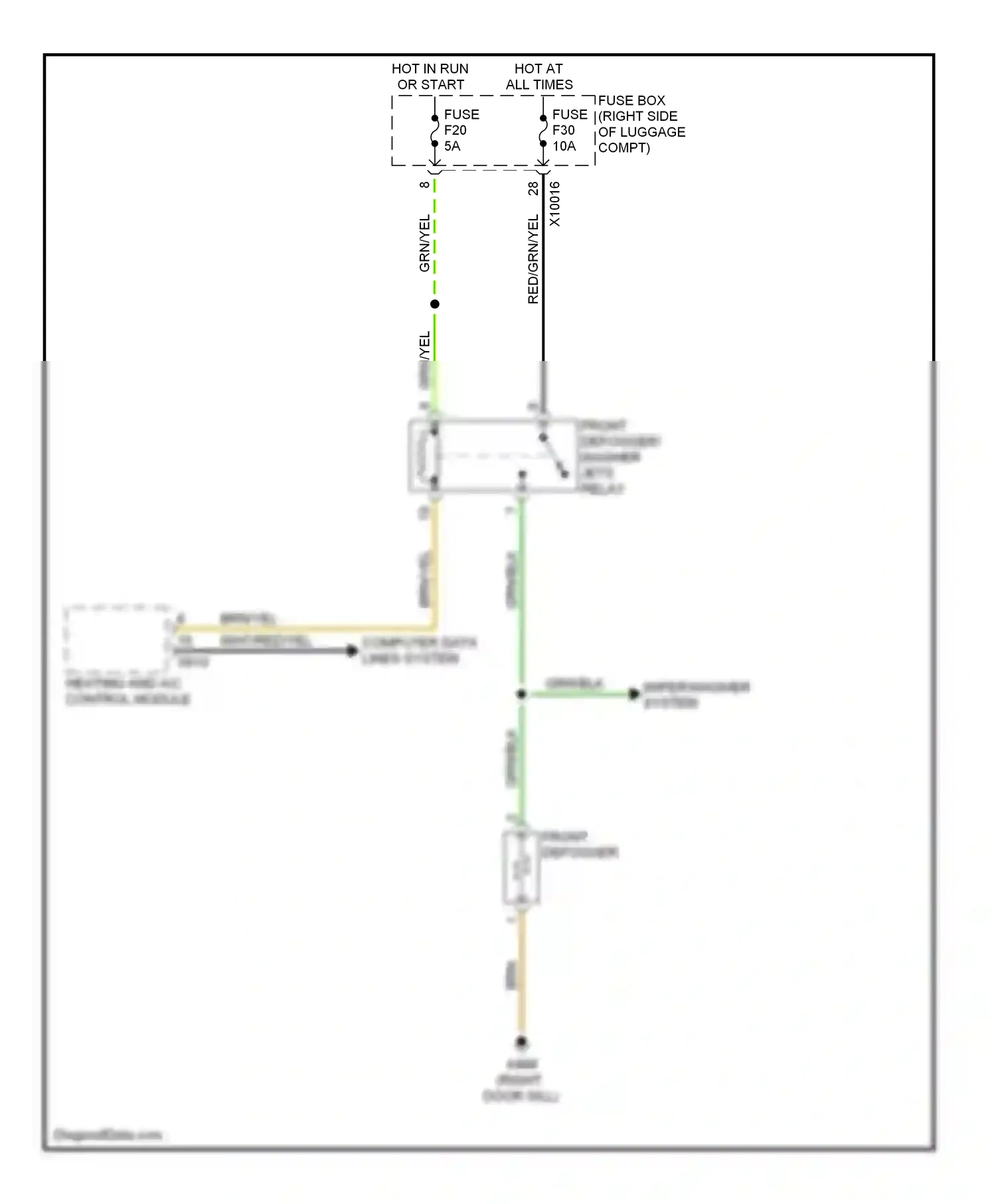 Wiring diagram computer data lines system for BMW 7 series E38 (1994-1998) (8 of 31)