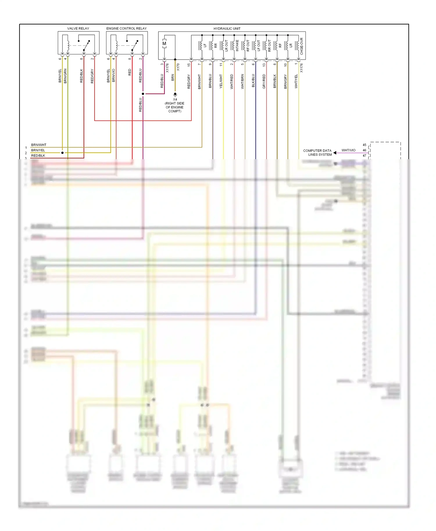 Wiring diagram computer data lines system for BMW 7 series E38 (1994-1998) (2 of 31)