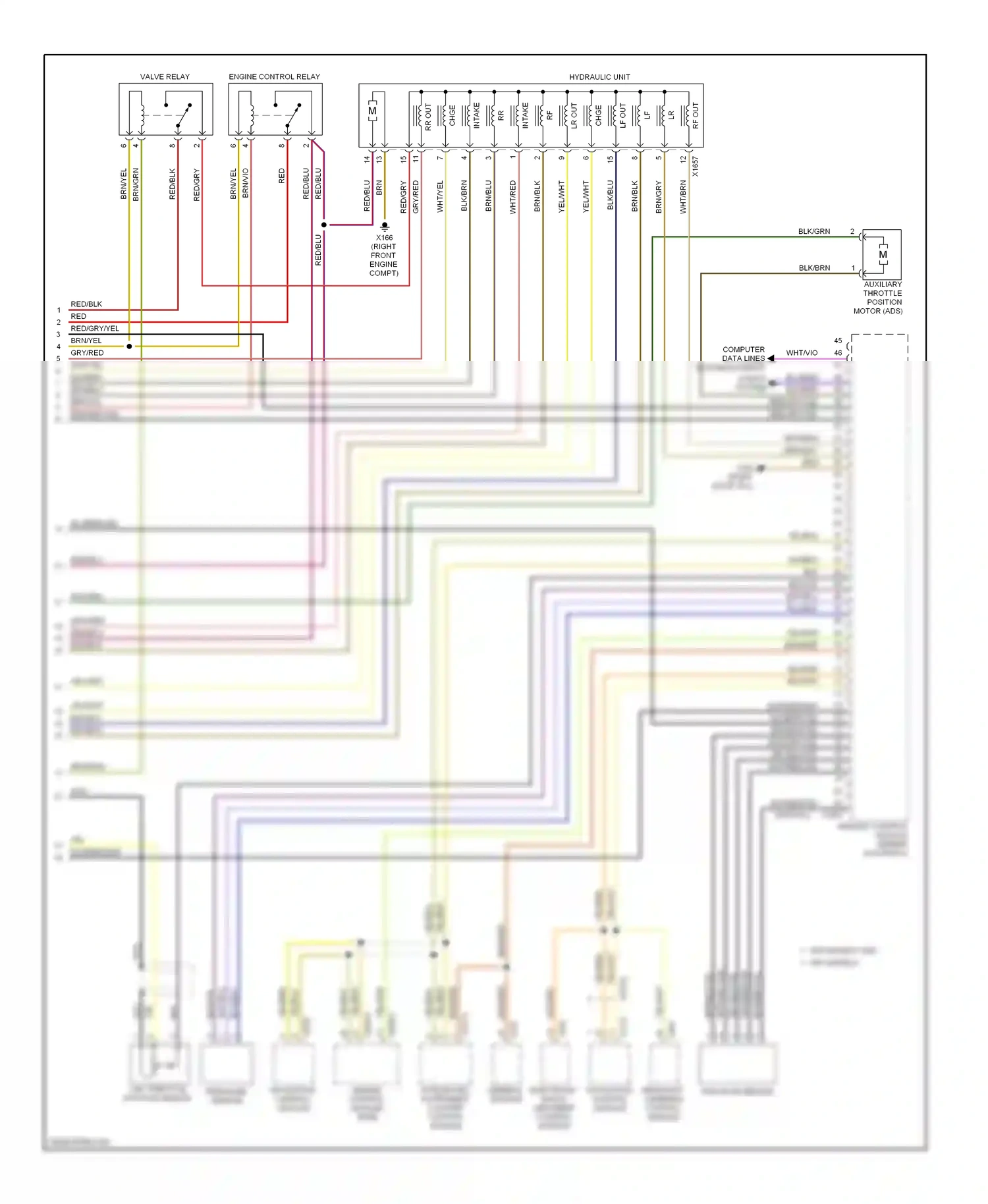 BMW 7 series E38 (1994-1998) engine control module (dme) wiring diagram  (2 of 5)