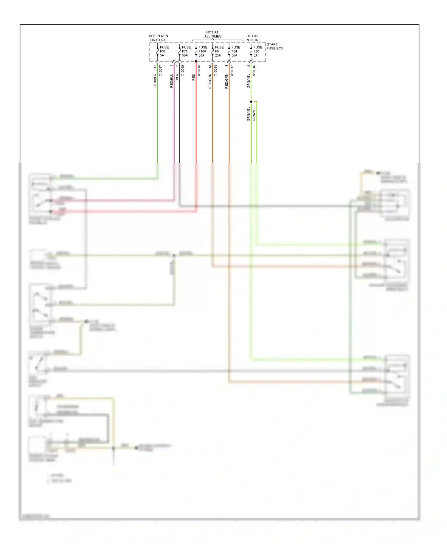 Wiring diagram engine controls system for BMW 7 series E38 (1994-1998) (2 of 4)