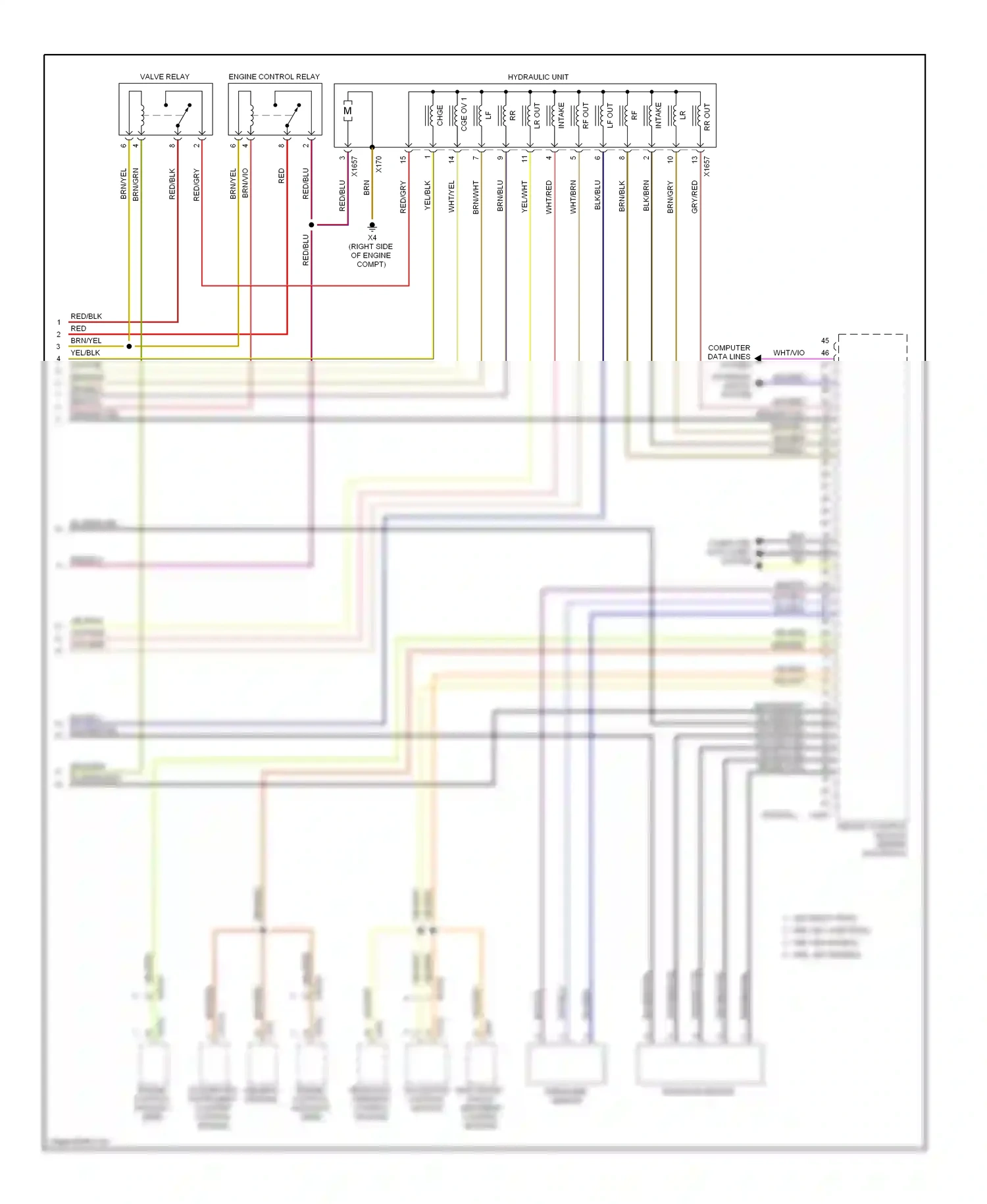 BMW 7 series E38 (1994-1998) general engine module control module ii (dme) wiring diagram  (1 of 1)
